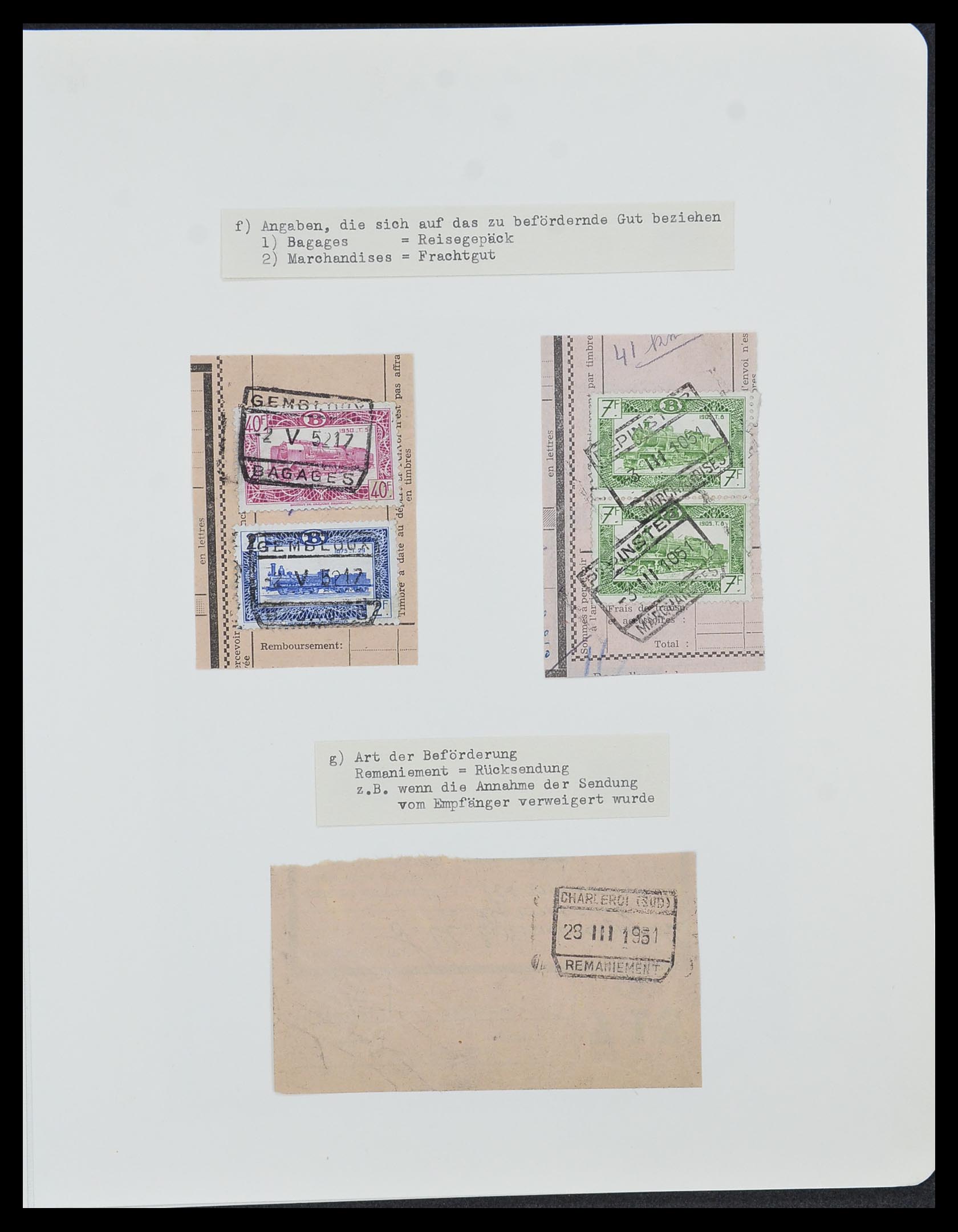 33749 051 - Stamp collection 33749 Belgium railroad 1886-1960.