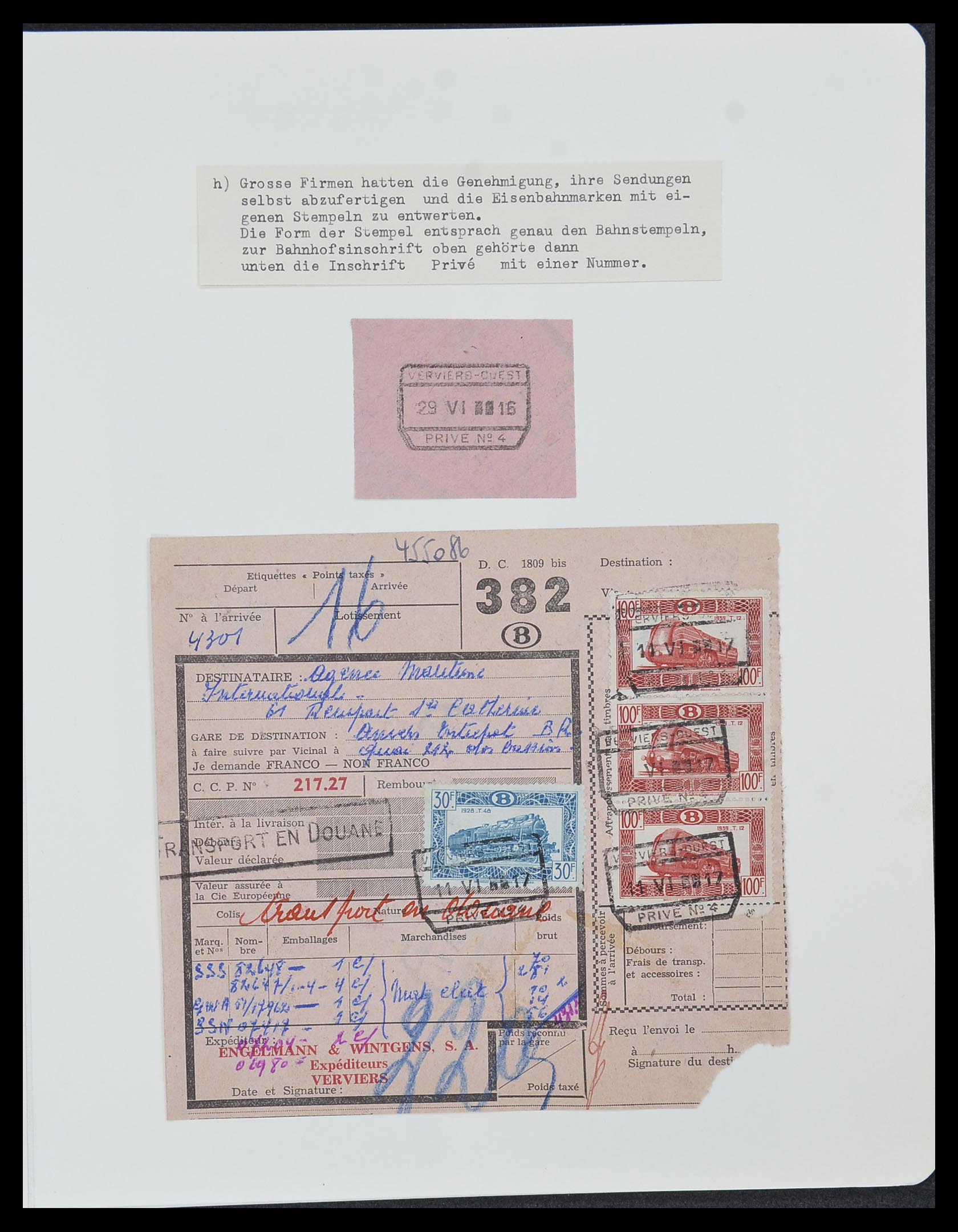 33749 052 - Stamp collection 33749 Belgium railroad 1886-1960.