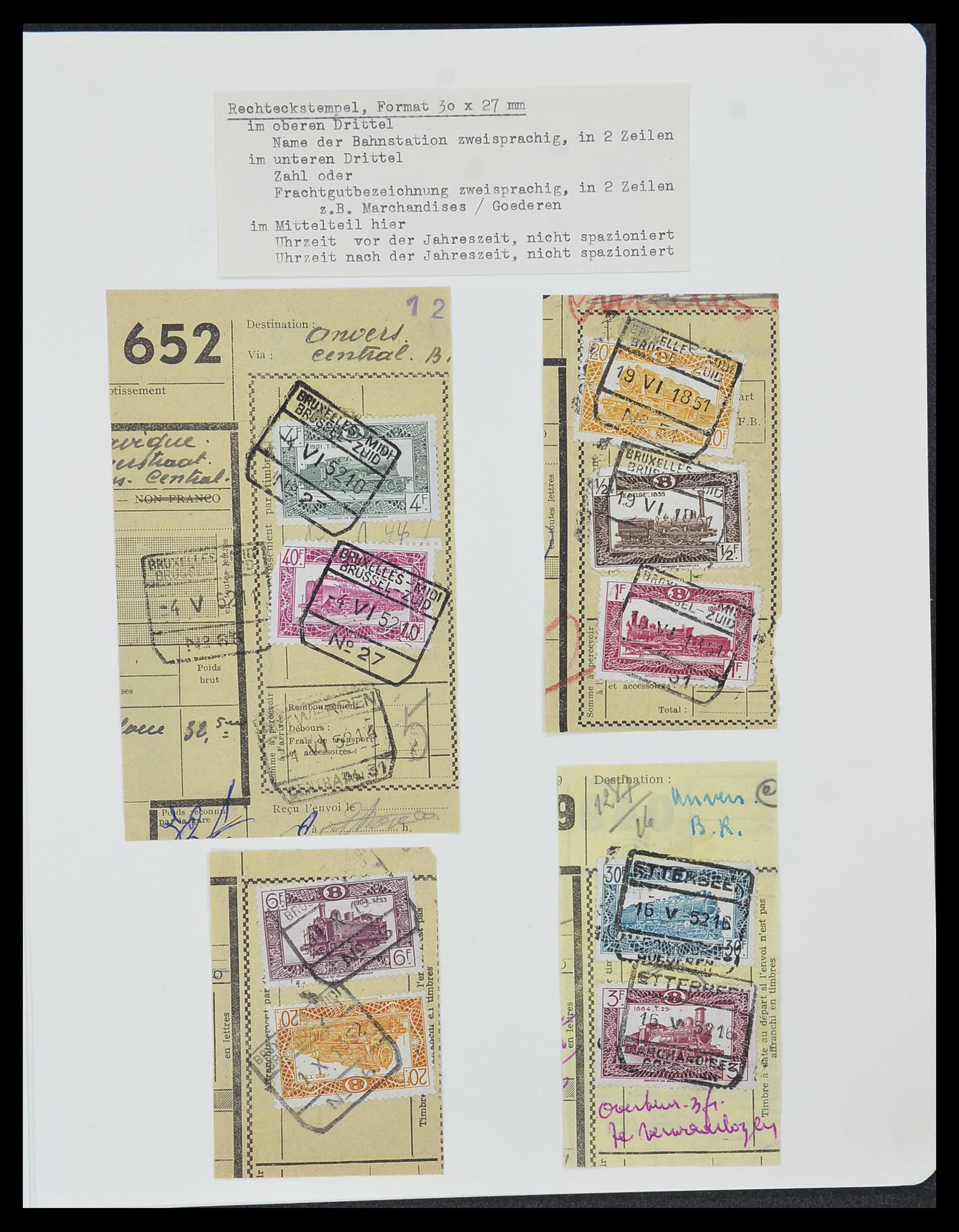 33749 053 - Stamp collection 33749 Belgium railroad 1886-1960.