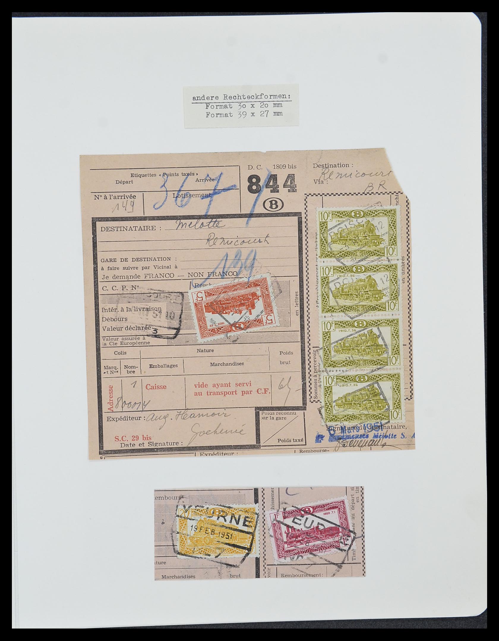 33749 054 - Stamp collection 33749 Belgium railroad 1886-1960.