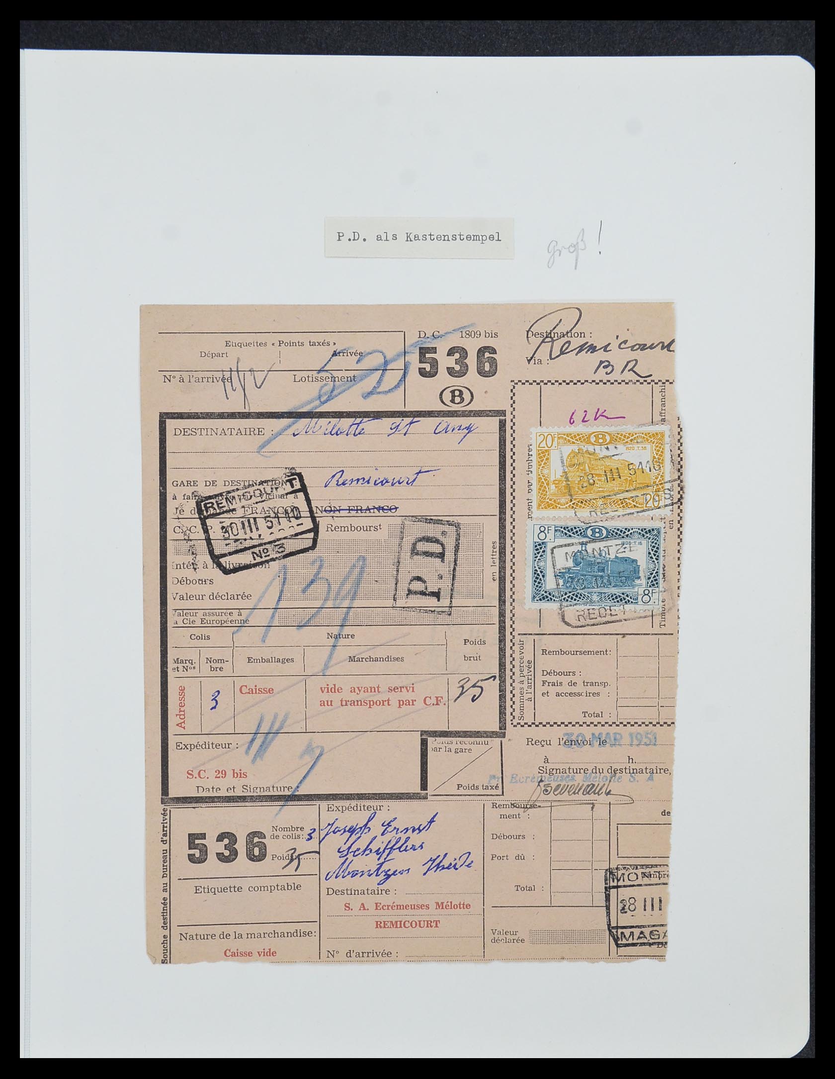 33749 056 - Stamp collection 33749 Belgium railroad 1886-1960.