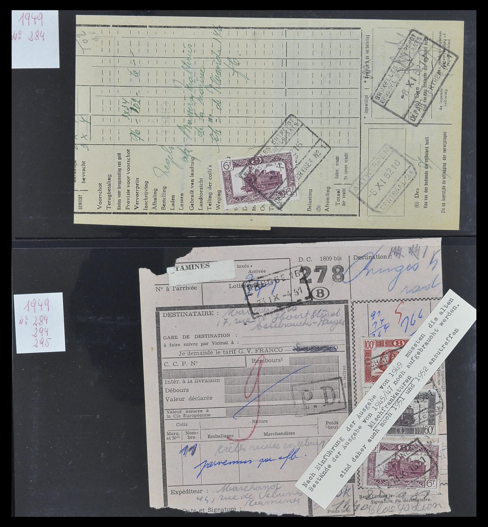 33749 065 - Stamp collection 33749 Belgium railroad 1886-1960.