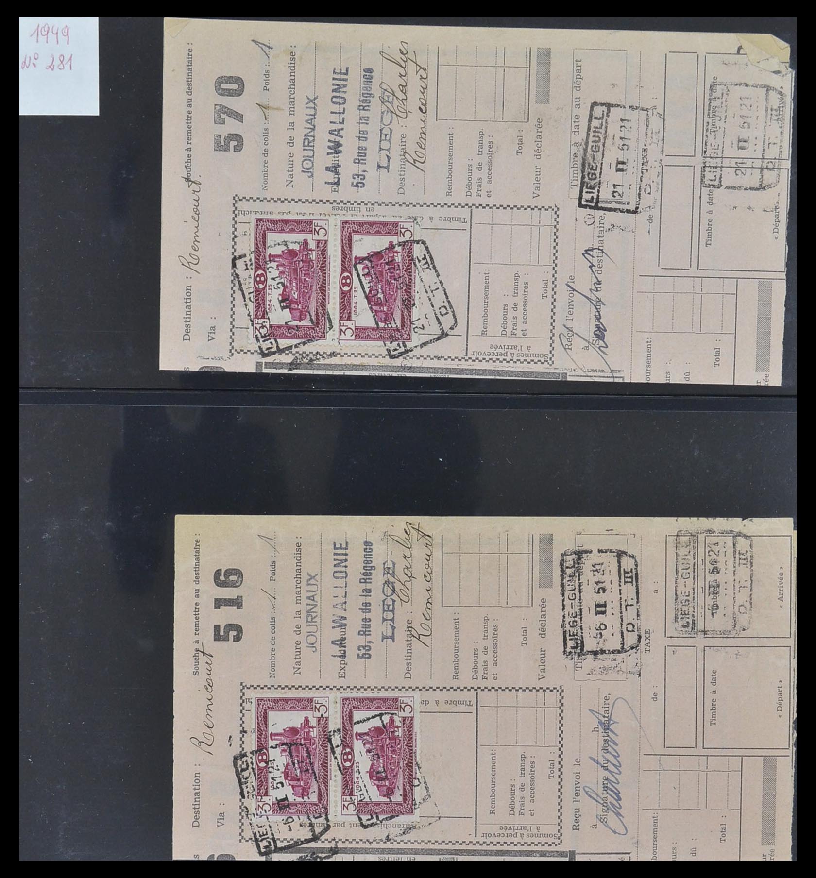 33749 067 - Stamp collection 33749 Belgium railroad 1886-1960.