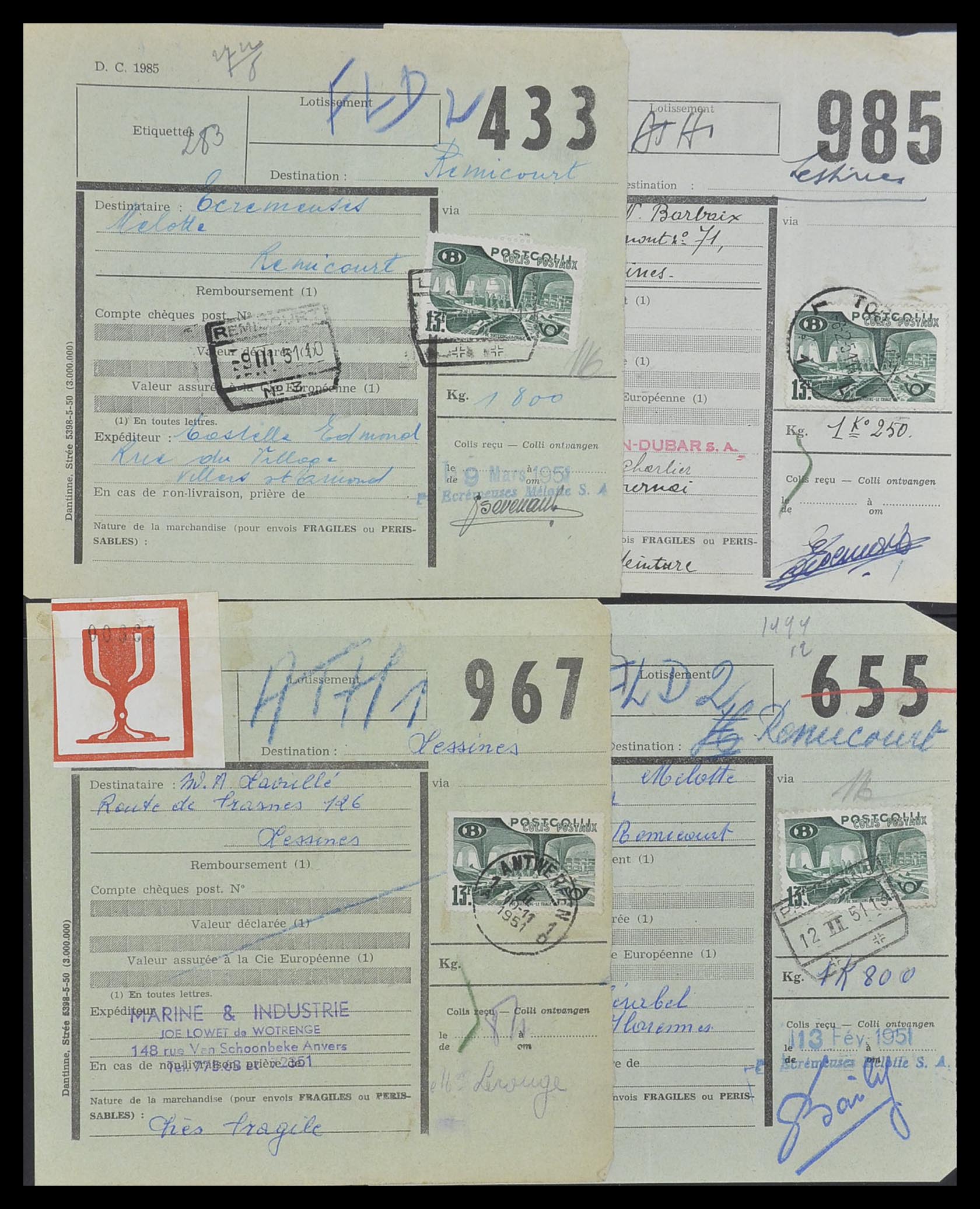 33749 082 - Postzegelverzameling 33749 België spoorweg 1886-1960.