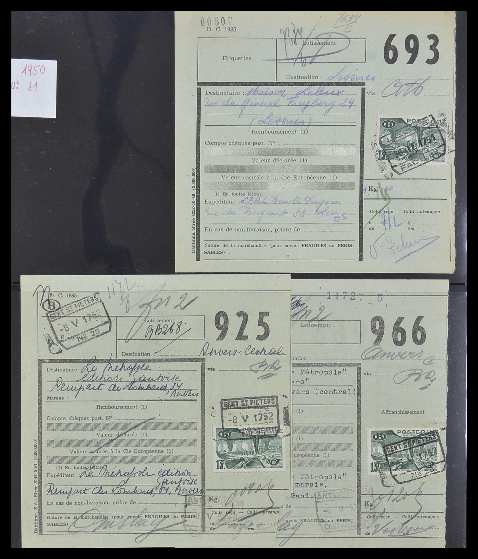 33749 083 - Postzegelverzameling 33749 België spoorweg 1886-1960.