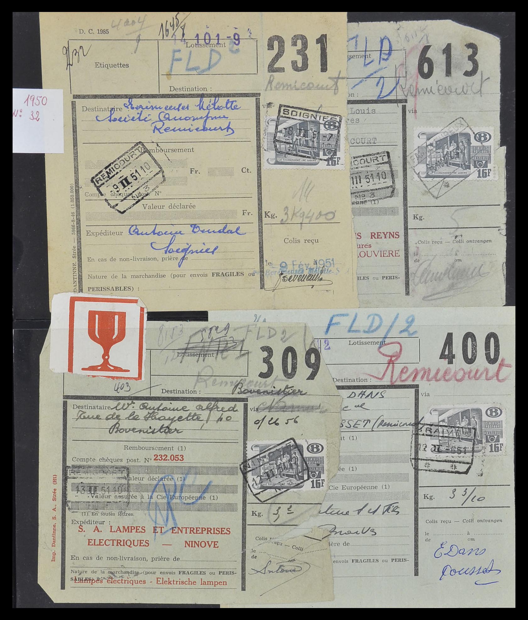 33749 084 - Stamp collection 33749 Belgium railroad 1886-1960.