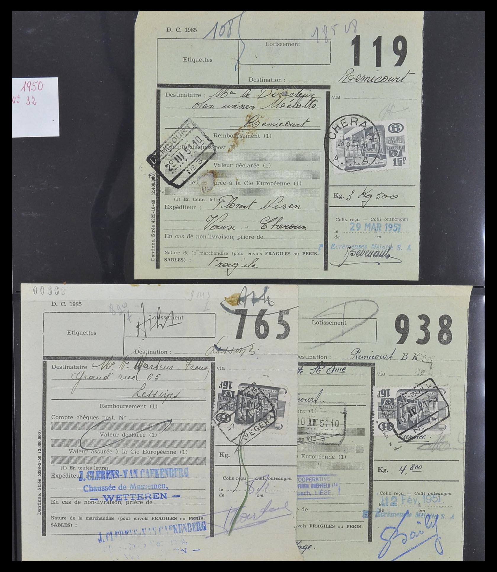 33749 085 - Postzegelverzameling 33749 België spoorweg 1886-1960.