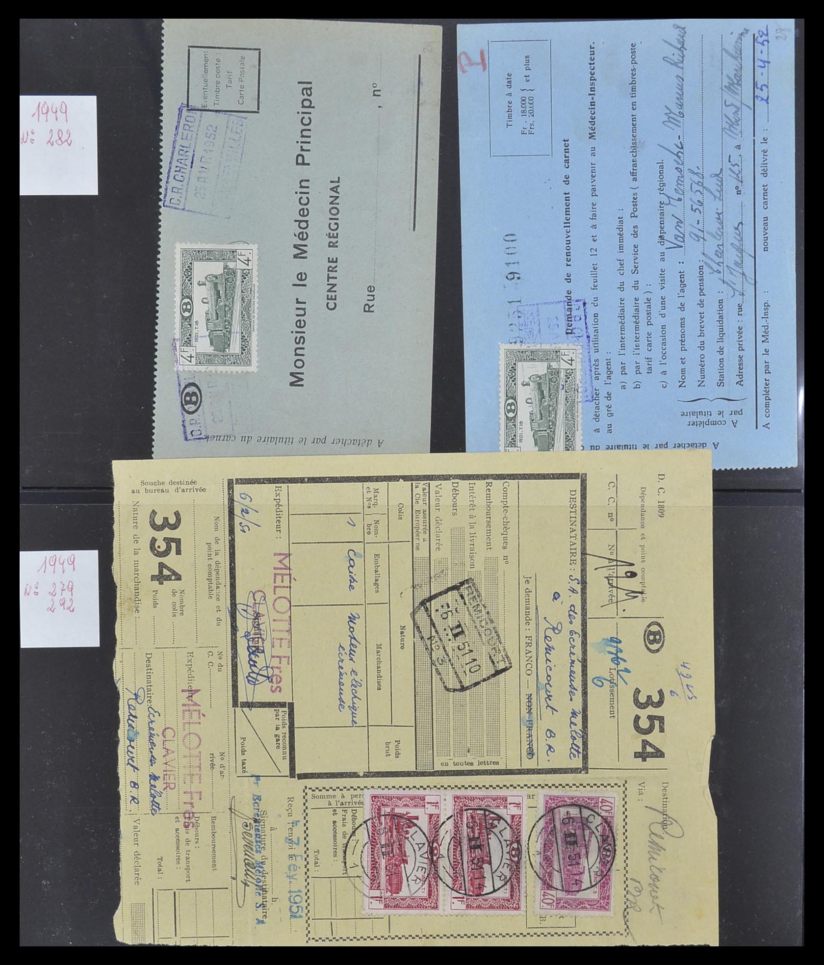 33749 089 - Stamp collection 33749 Belgium railroad 1886-1960.