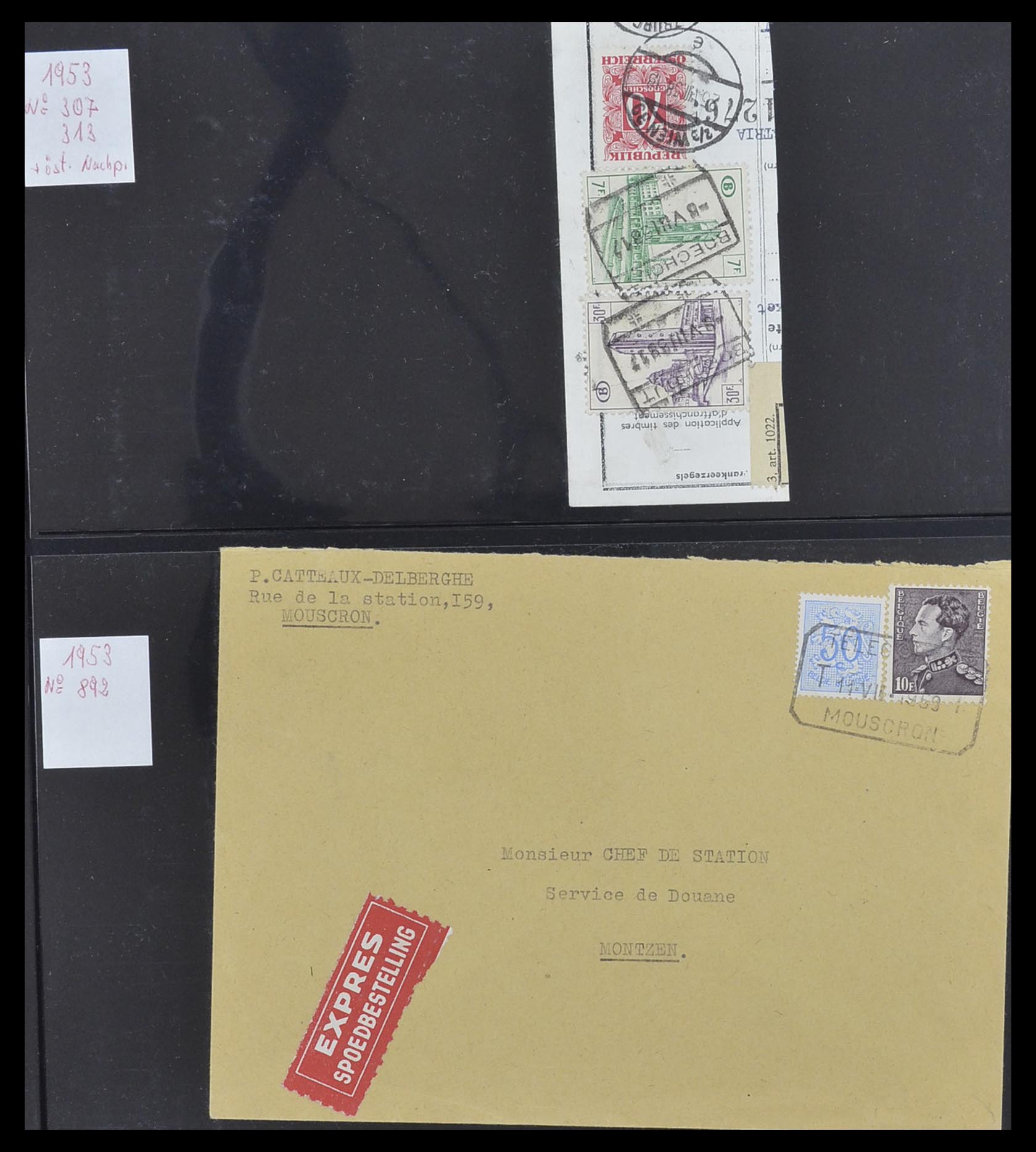 33749 091 - Stamp collection 33749 Belgium railroad 1886-1960.