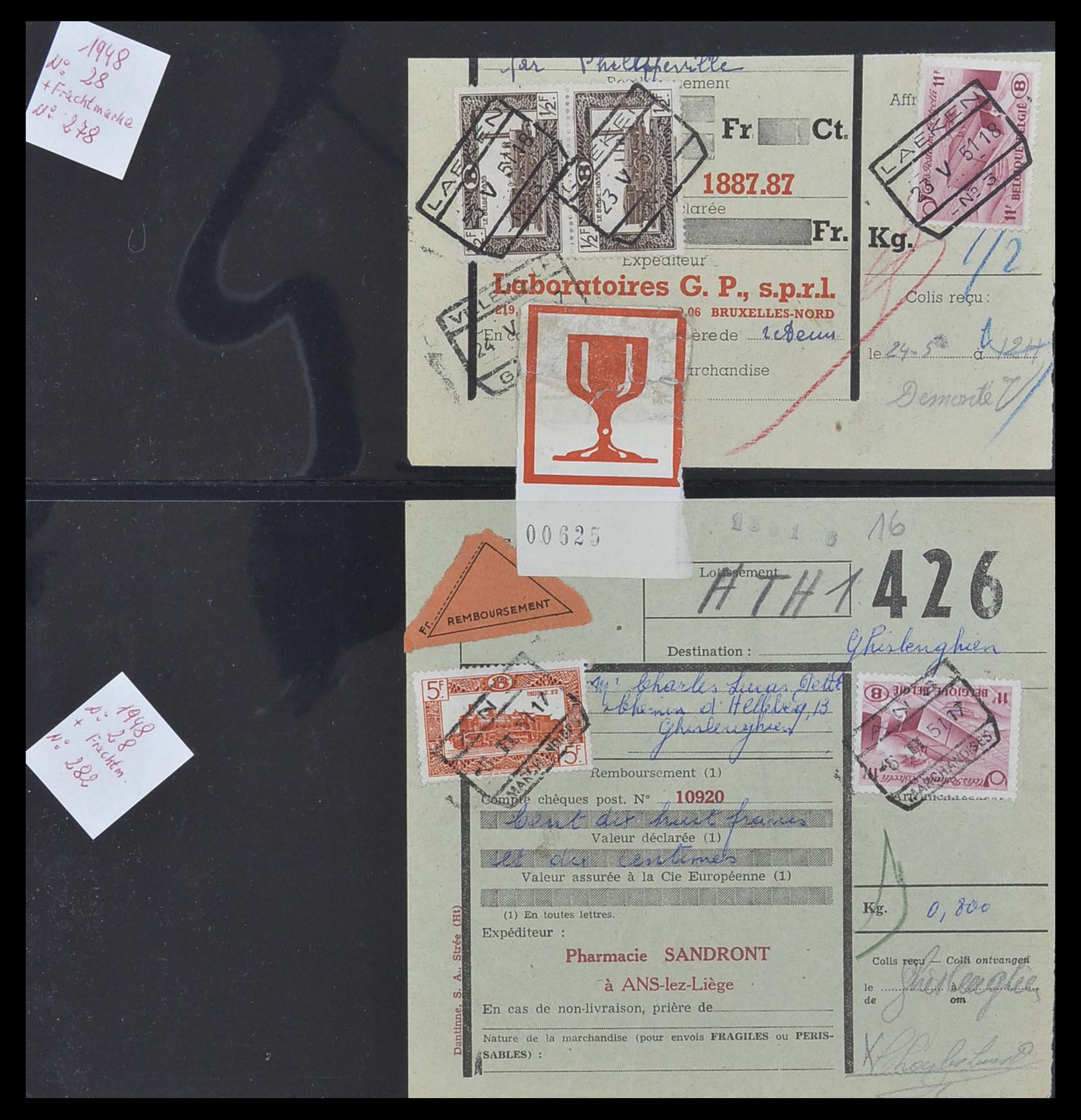 33749 096 - Postzegelverzameling 33749 België spoorweg 1886-1960.