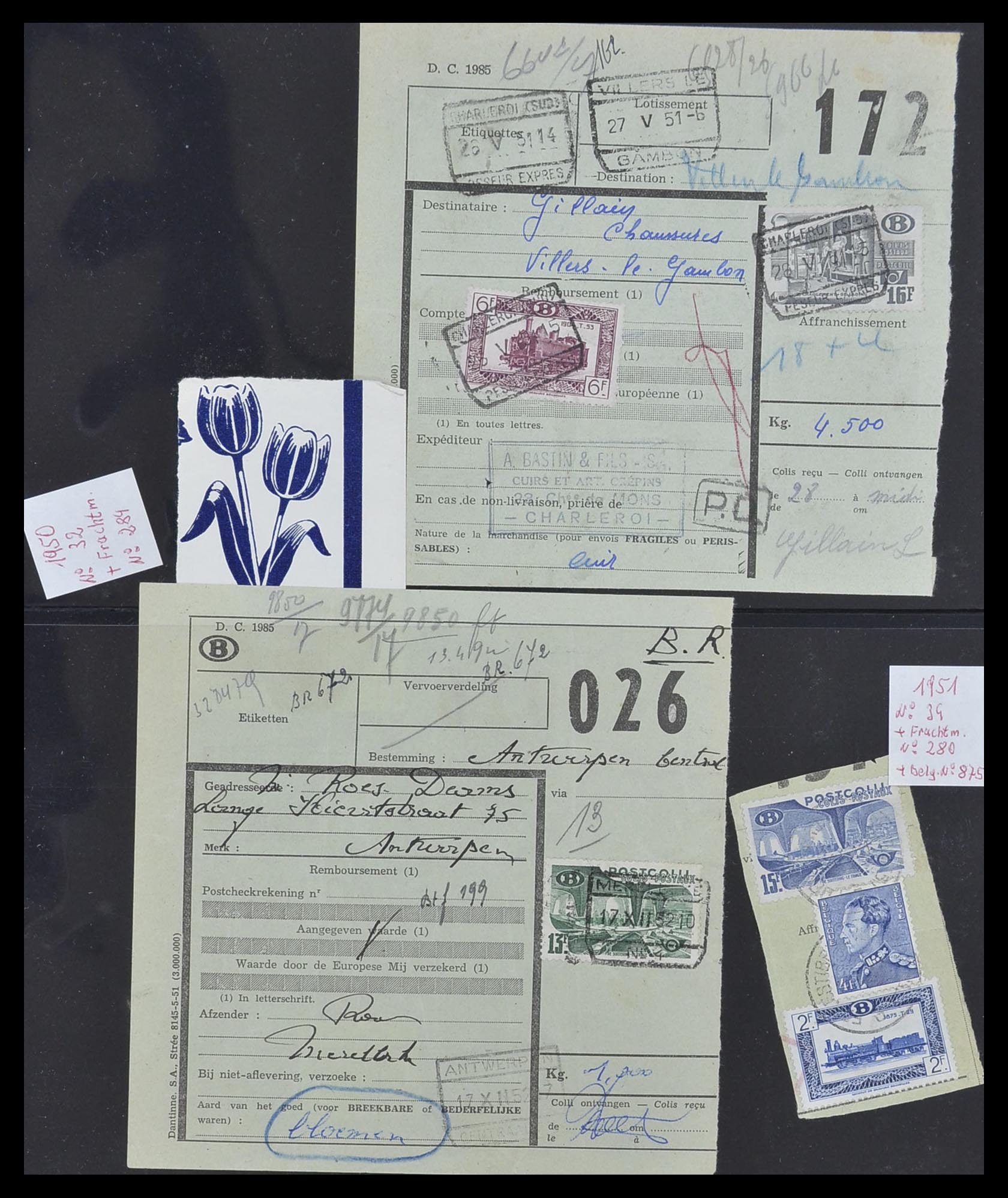 33749 100 - Postzegelverzameling 33749 België spoorweg 1886-1960.
