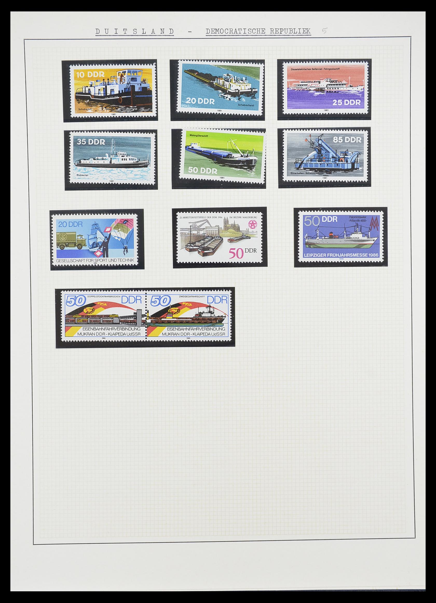 33750 0002 - Postzegelverzameling 33750 Motief schepen 1900-2017!