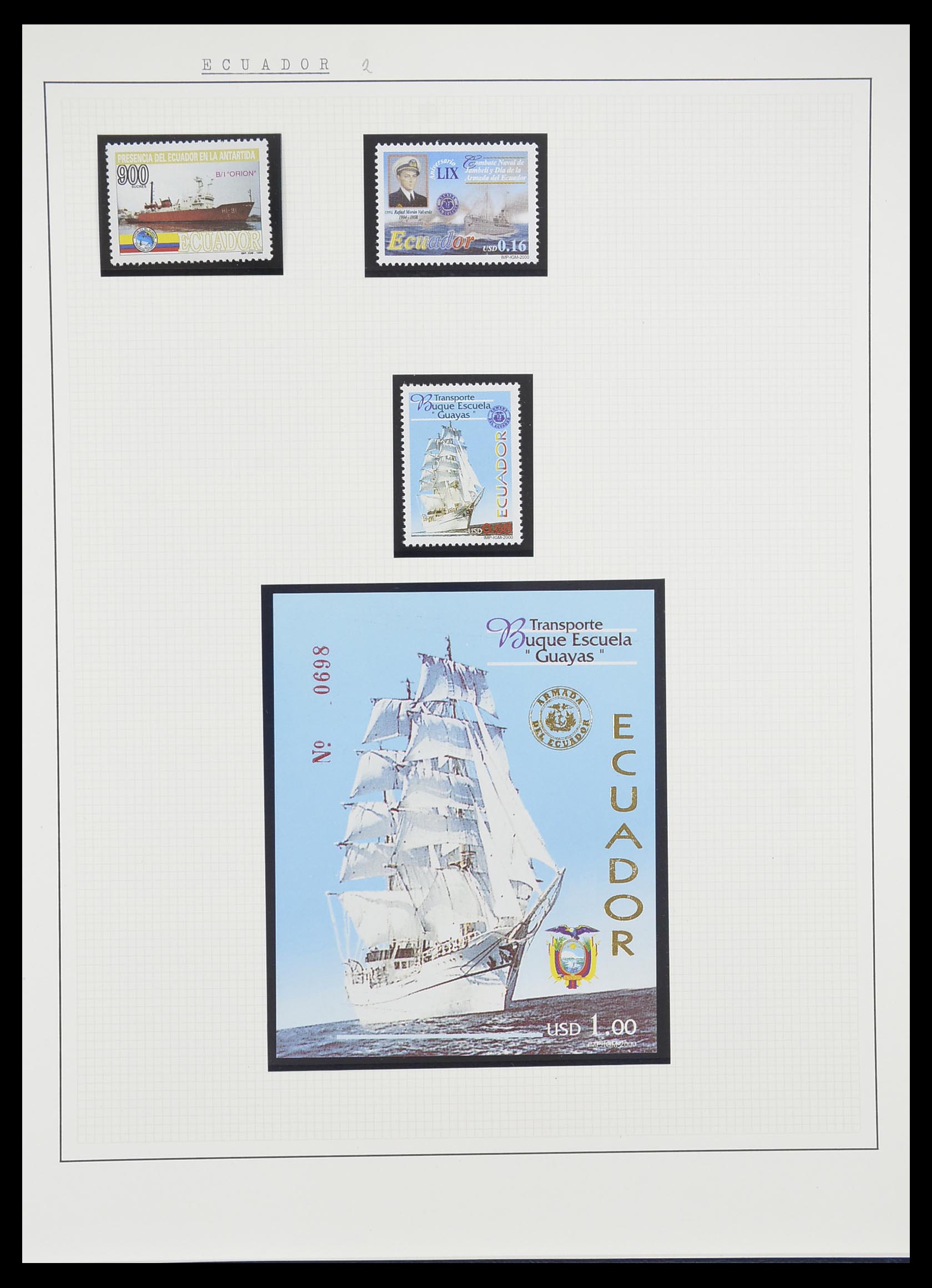 33750 0005 - Postzegelverzameling 33750 Motief schepen 1900-2017!