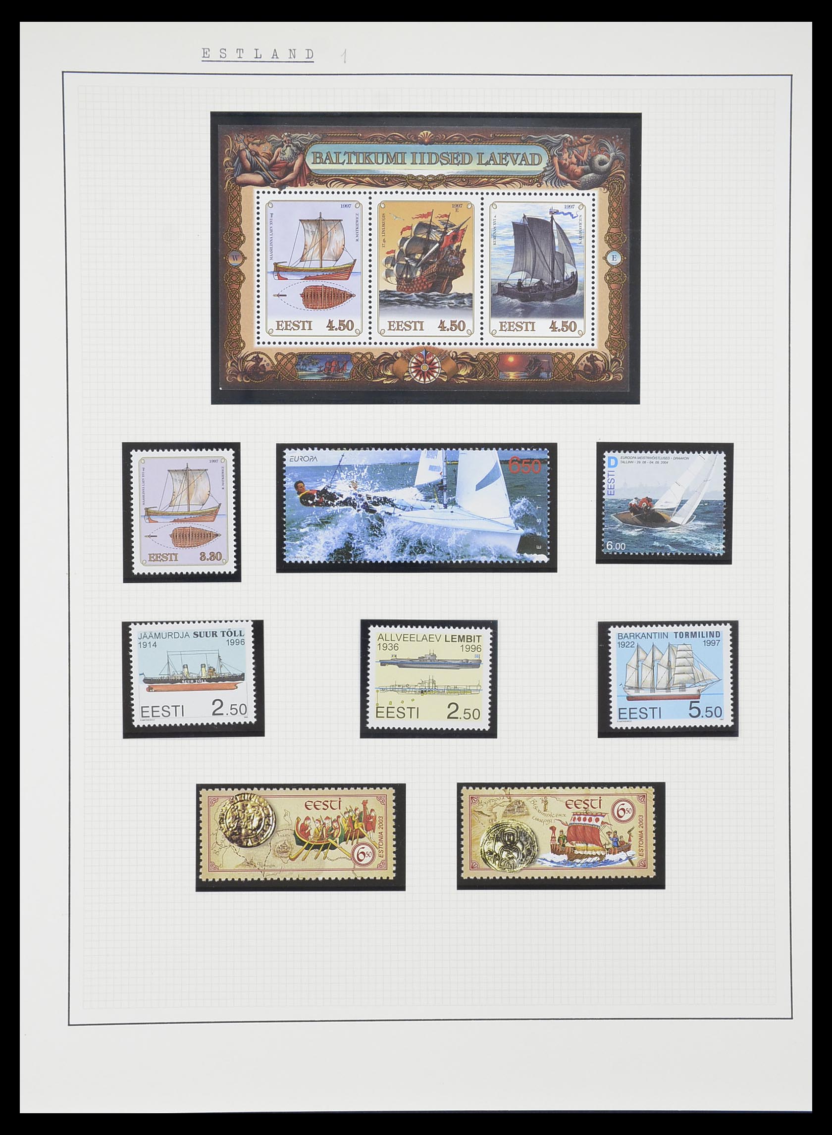 33750 0019 - Postzegelverzameling 33750 Motief schepen 1900-2017!