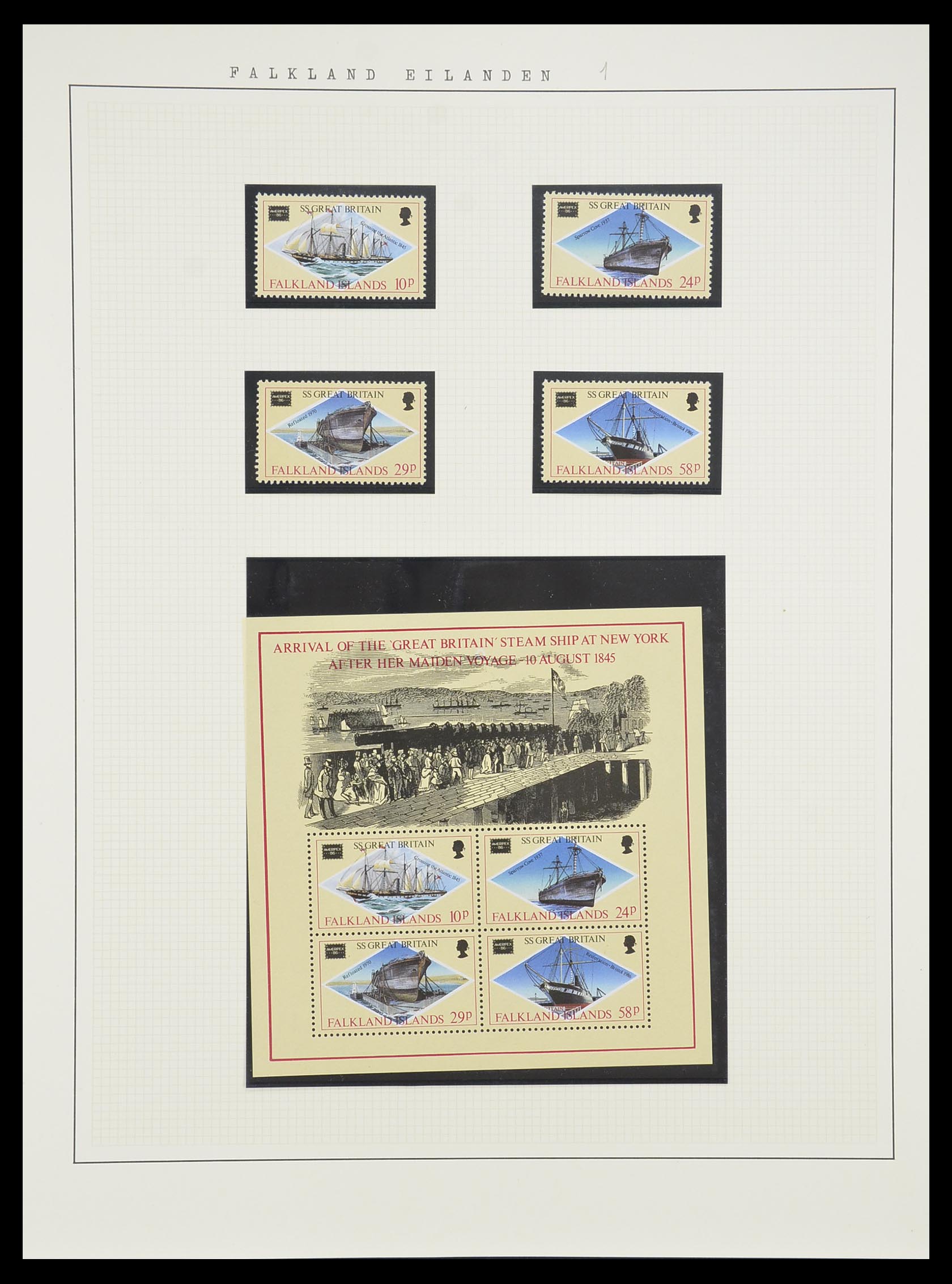 33750 0034 - Postzegelverzameling 33750 Motief schepen 1900-2017!