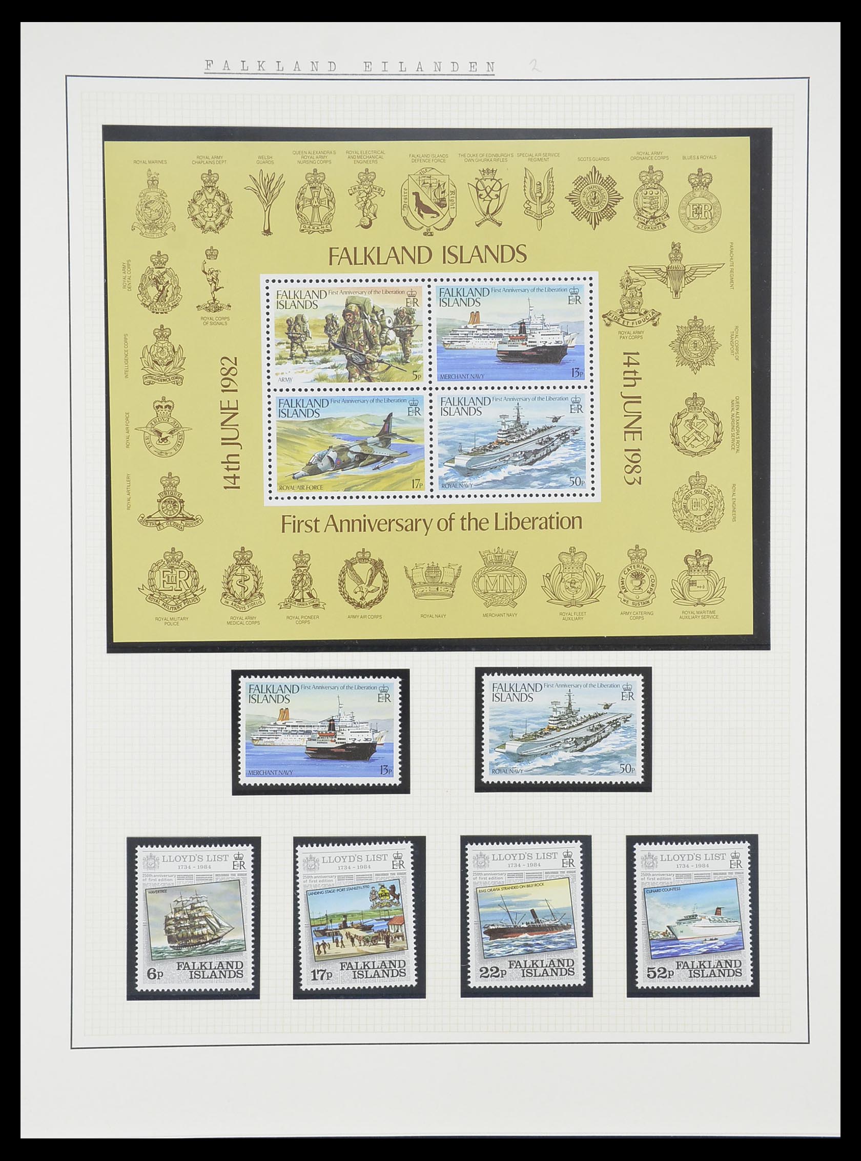 33750 0035 - Postzegelverzameling 33750 Motief schepen 1900-2017!
