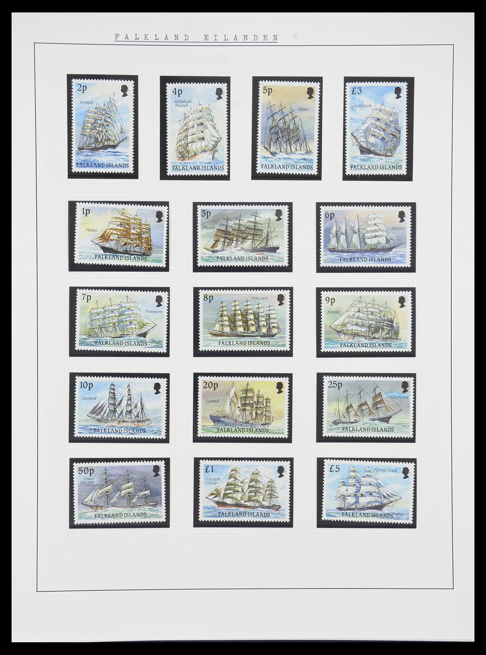 33750 0038 - Postzegelverzameling 33750 Motief schepen 1900-2017!