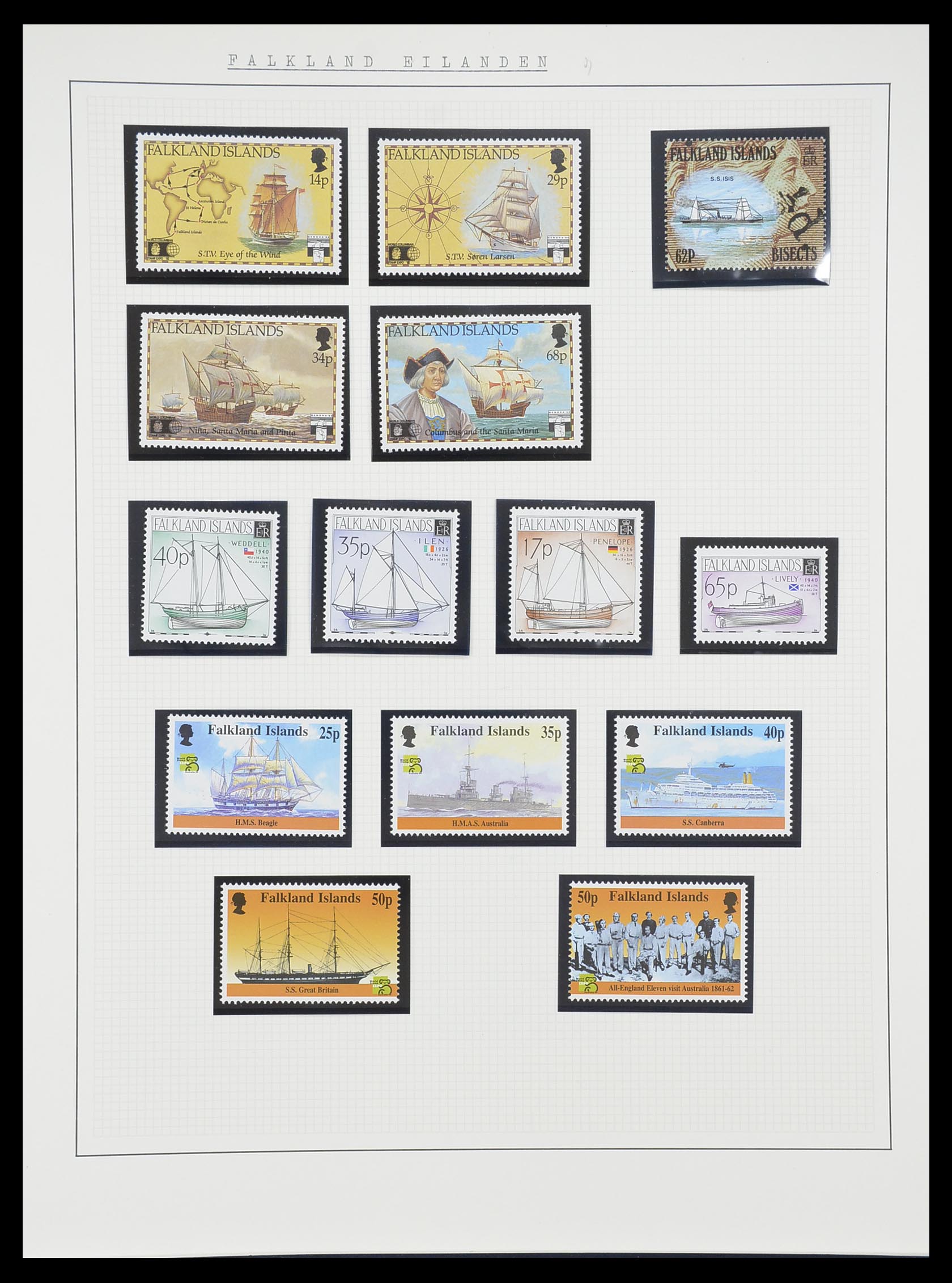 33750 0040 - Postzegelverzameling 33750 Motief schepen 1900-2017!