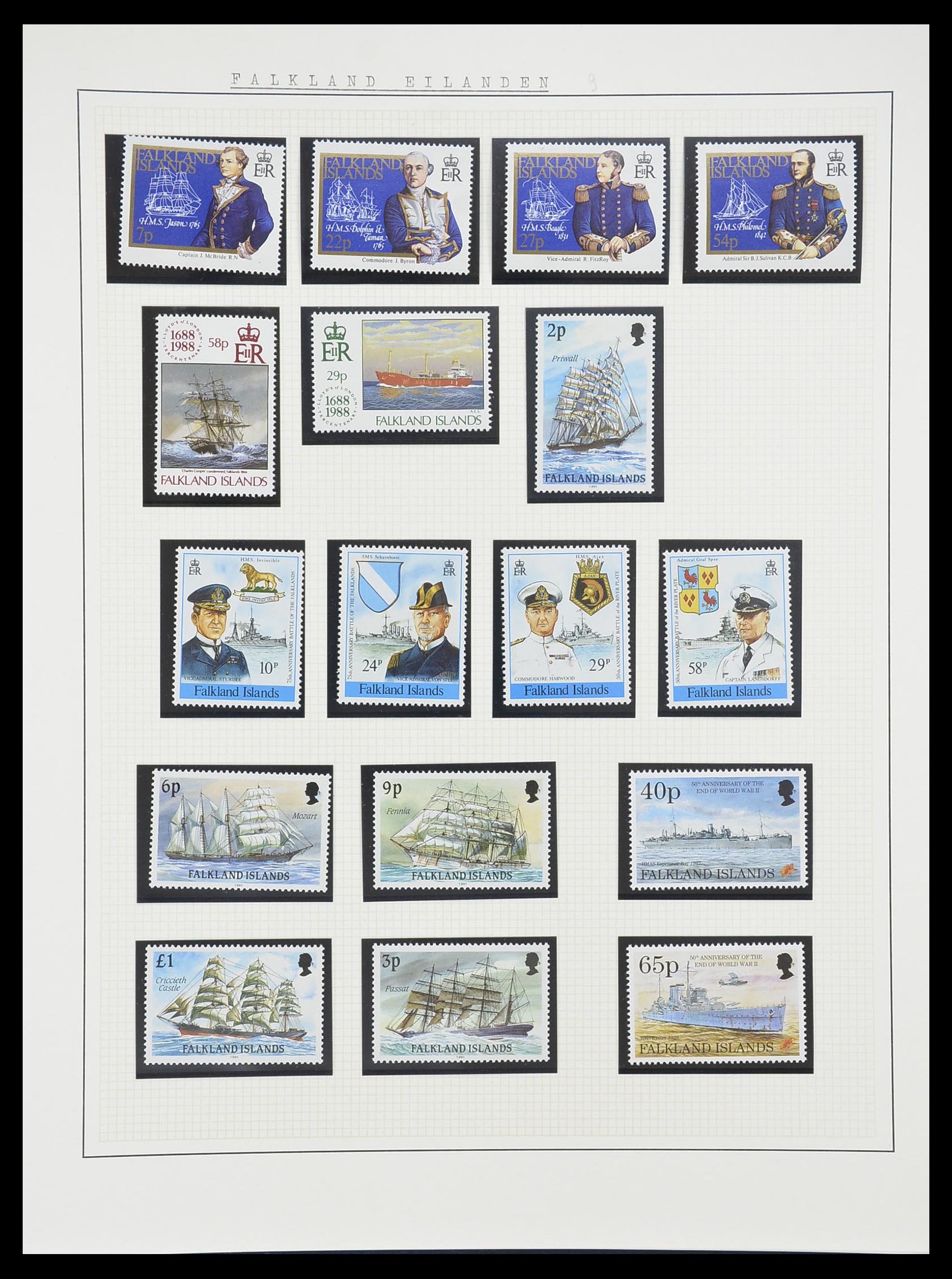 33750 0042 - Postzegelverzameling 33750 Motief schepen 1900-2017!