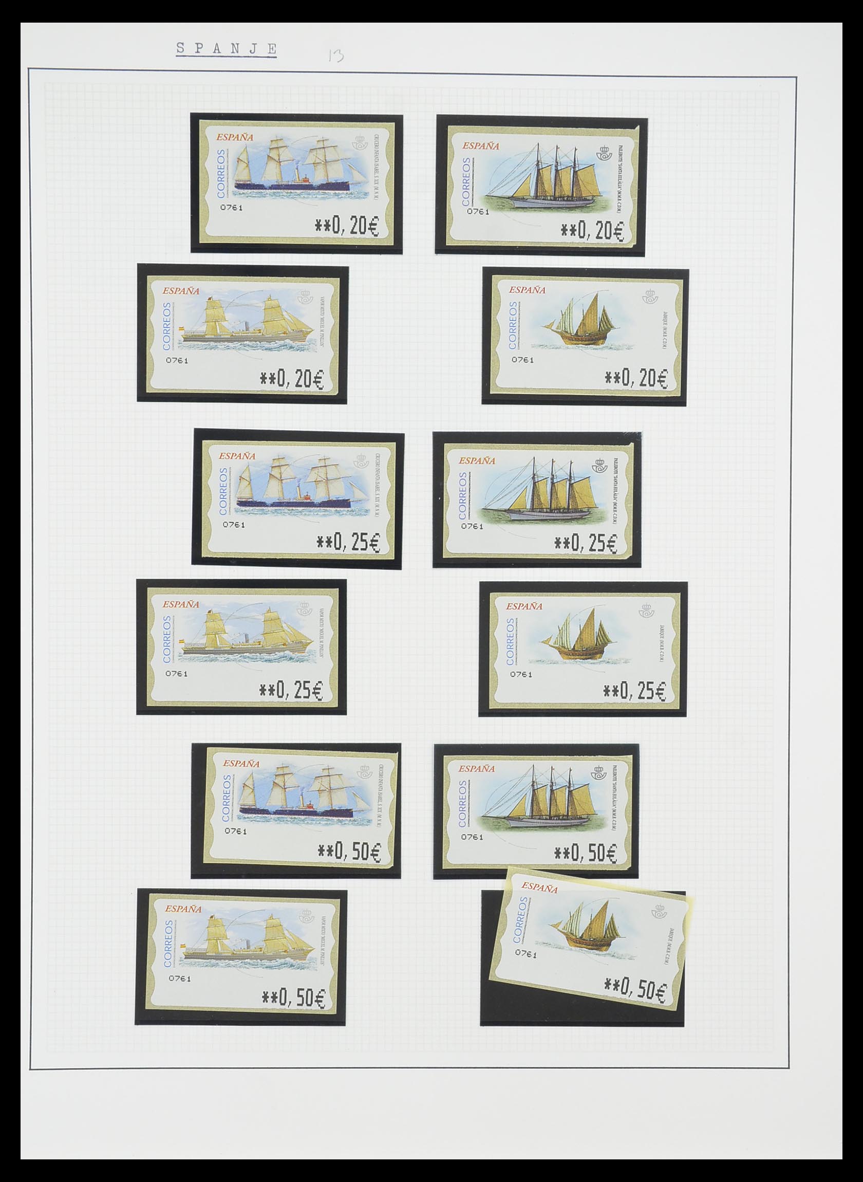 33750 0052 - Postzegelverzameling 33750 Motief schepen 1900-2017!