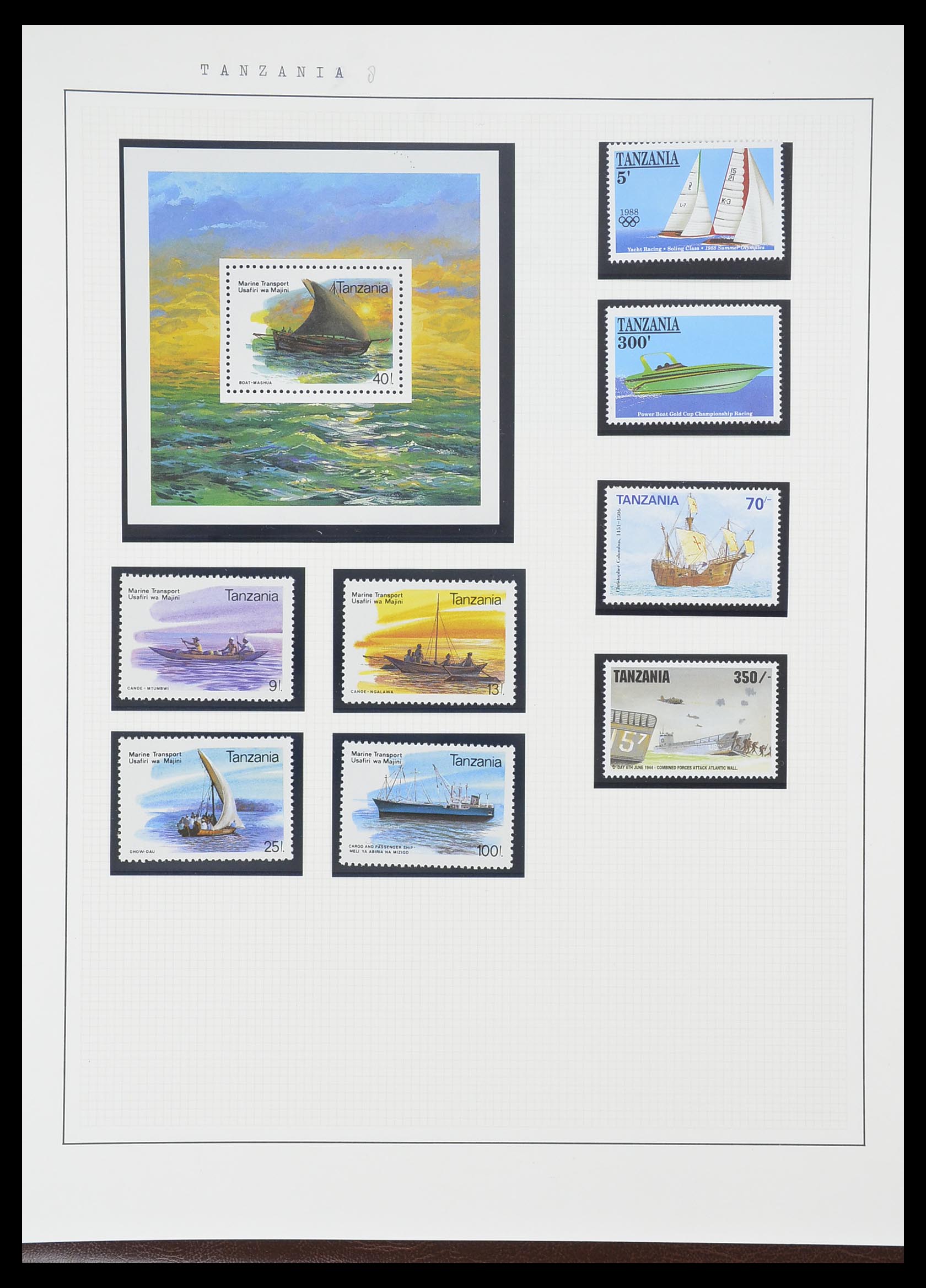 33750 0073 - Postzegelverzameling 33750 Motief schepen 1900-2017!