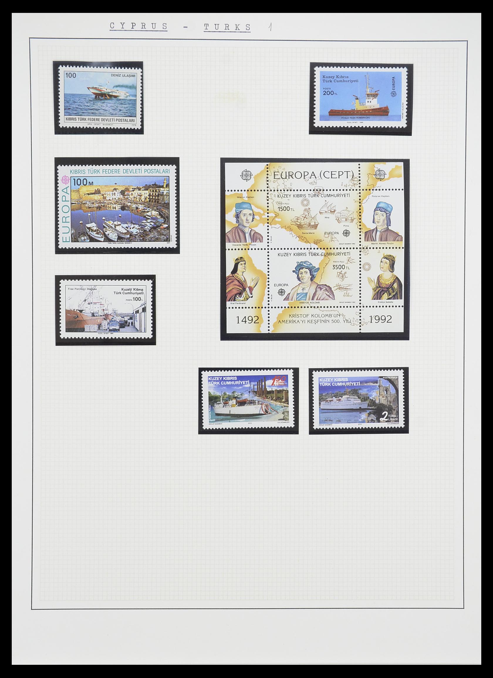 33750 0097 - Postzegelverzameling 33750 Motief schepen 1900-2017!
