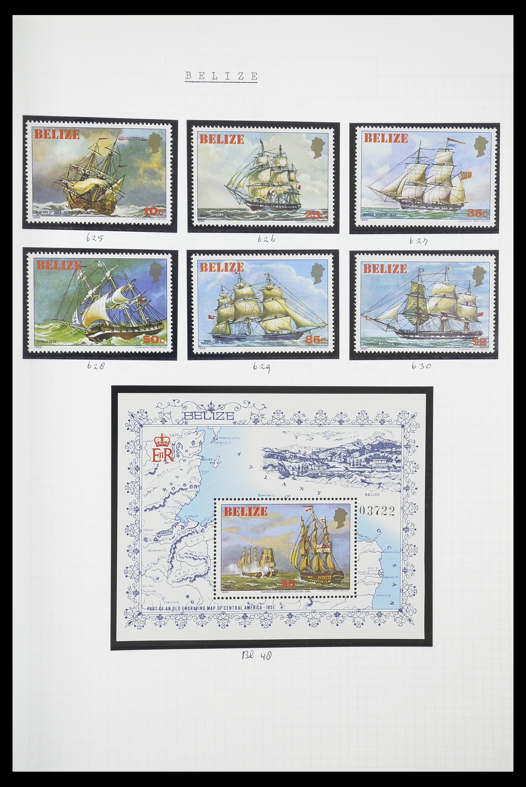 33750 2082 - Postzegelverzameling 33750 Motief schepen 1900-2017!