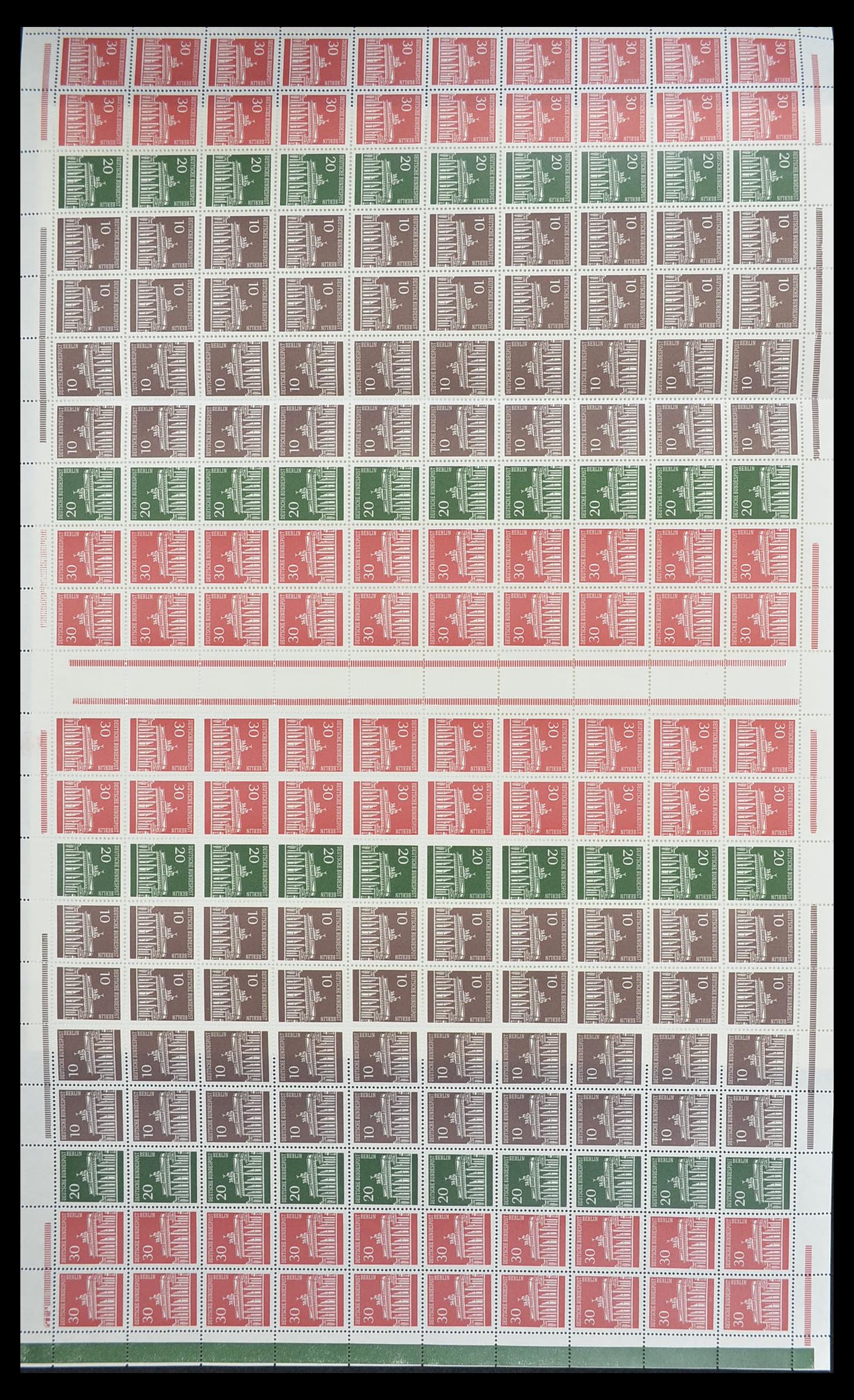 33753 006 - Postzegelverzameling 33753 Bund en Berlijn markenheftchenbogen 1966-1