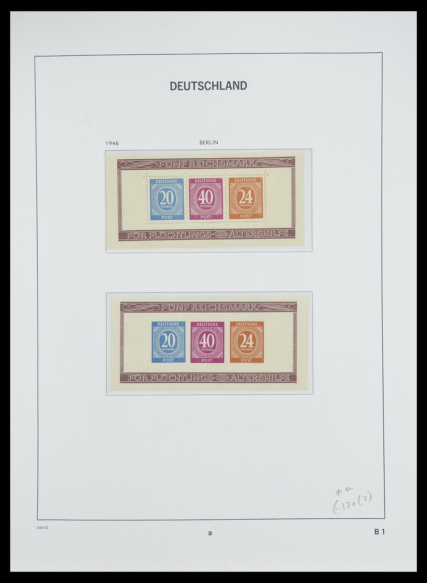 33754 003 - Postzegelverzameling 33754 Amerikaans-Britse Zone 1945-1948.