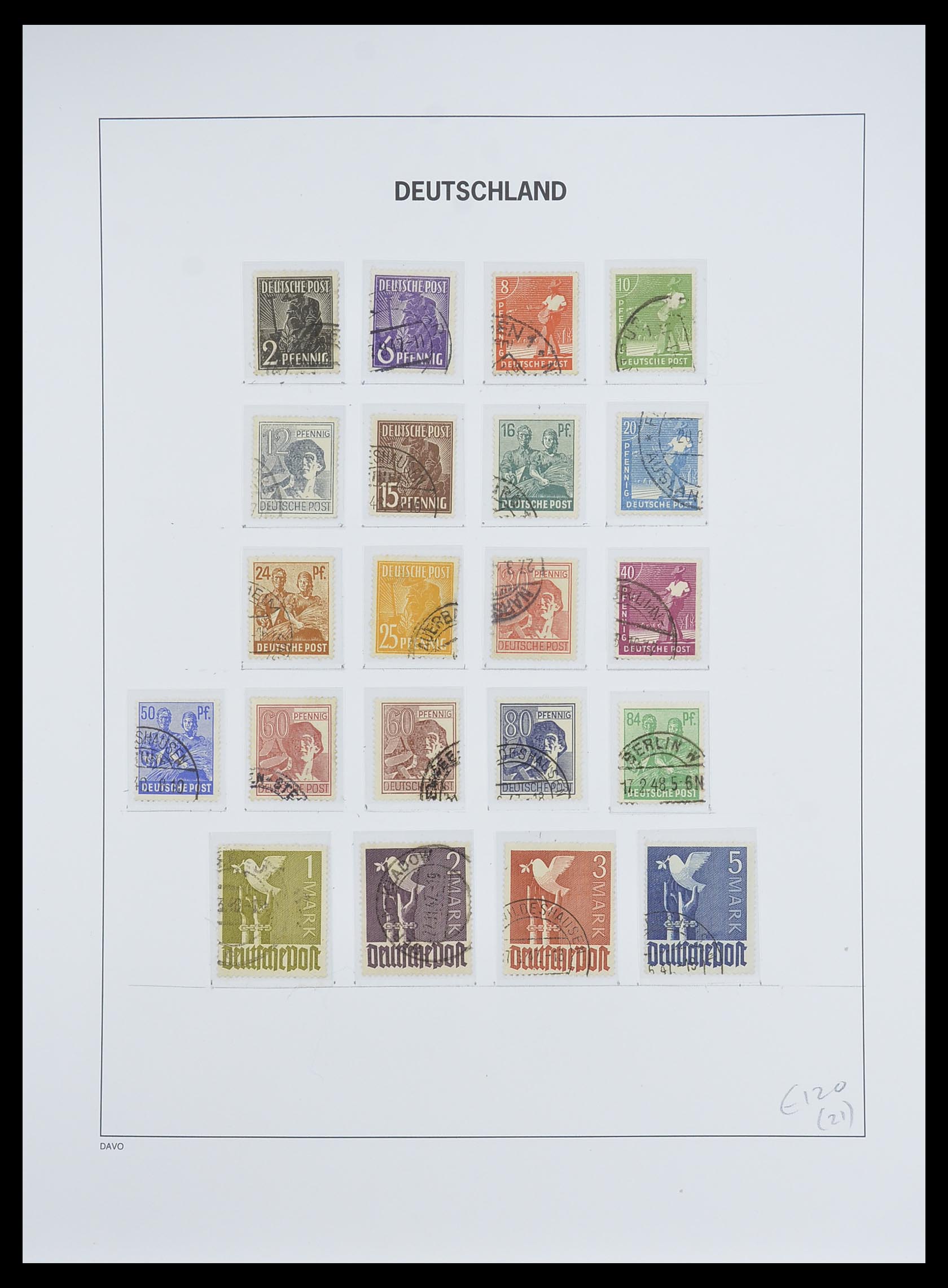 33754 005 - Postzegelverzameling 33754 Amerikaans-Britse Zone 1945-1948.