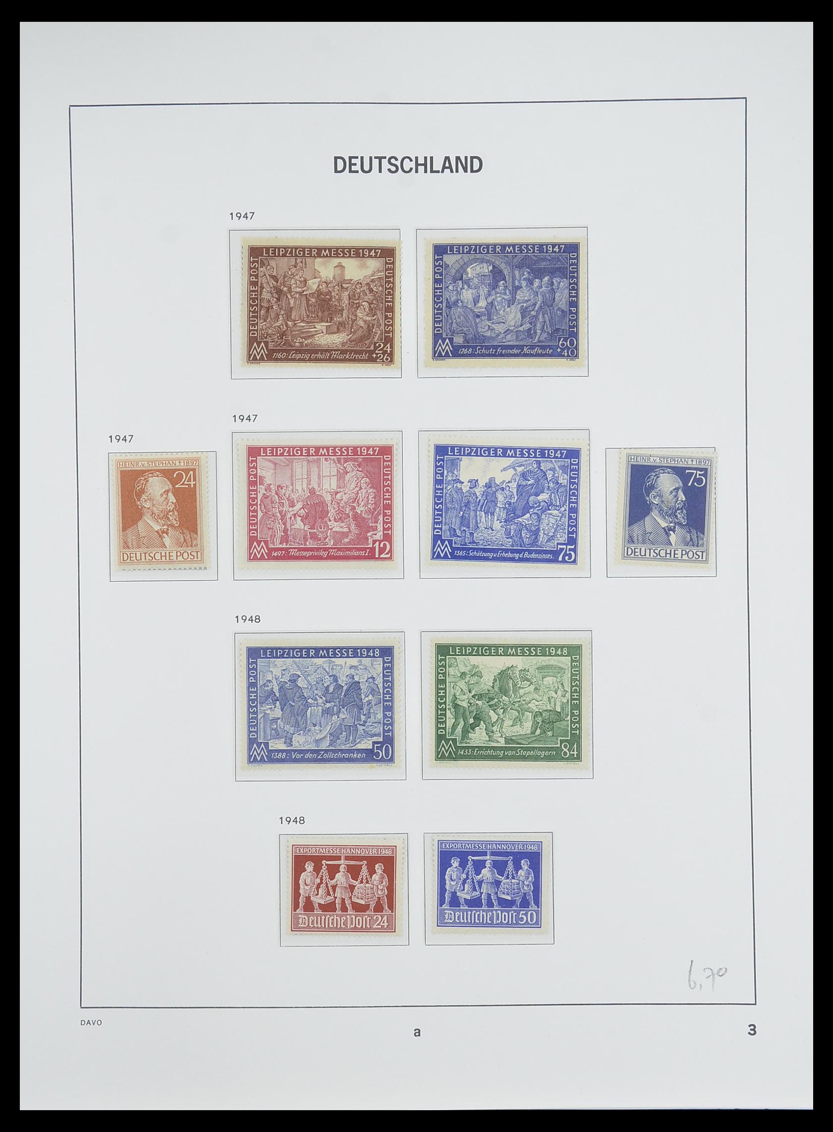 33754 006 - Postzegelverzameling 33754 Amerikaans-Britse Zone 1945-1948.