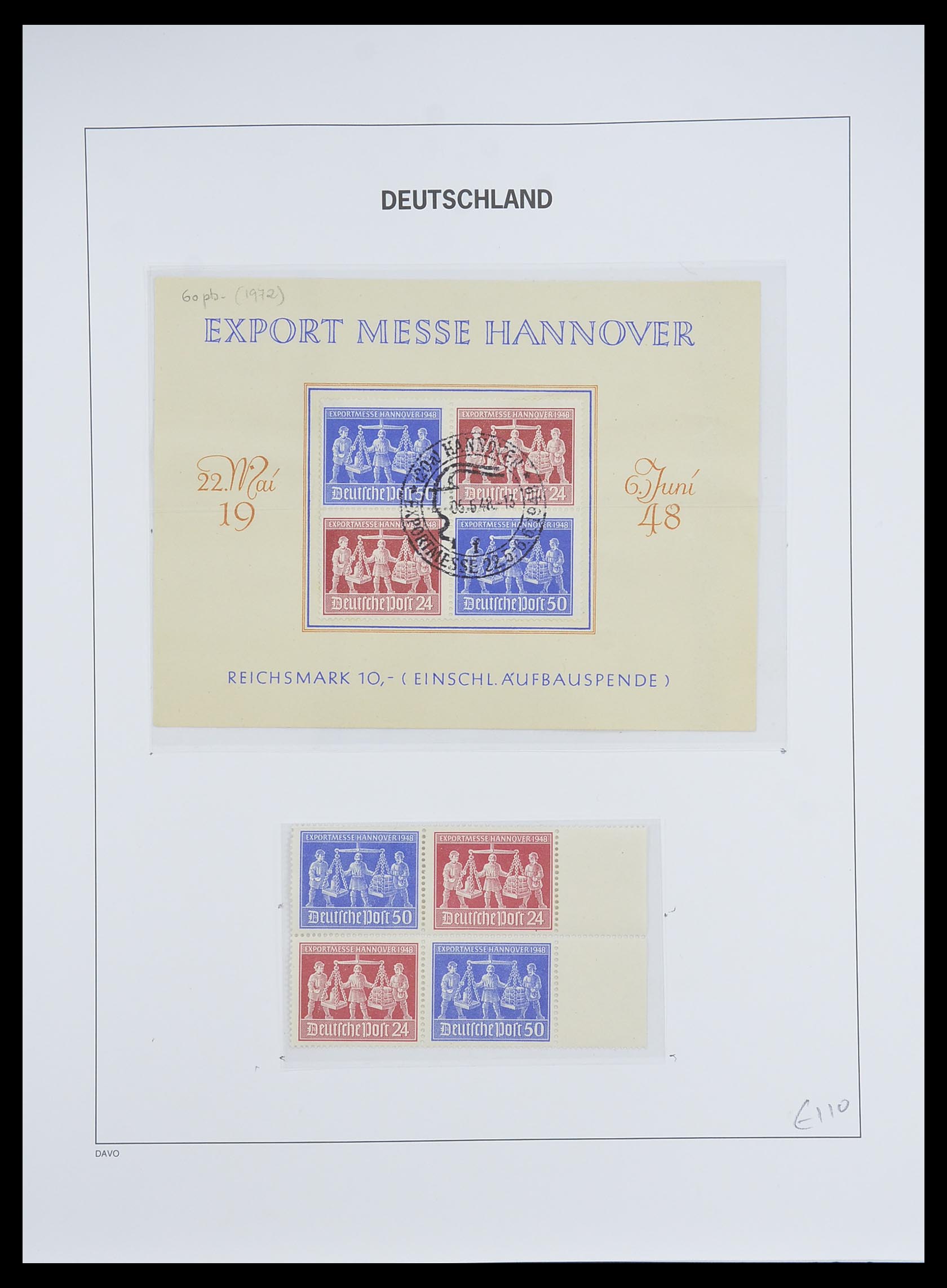 33754 008 - Postzegelverzameling 33754 Amerikaans-Britse Zone 1945-1948.