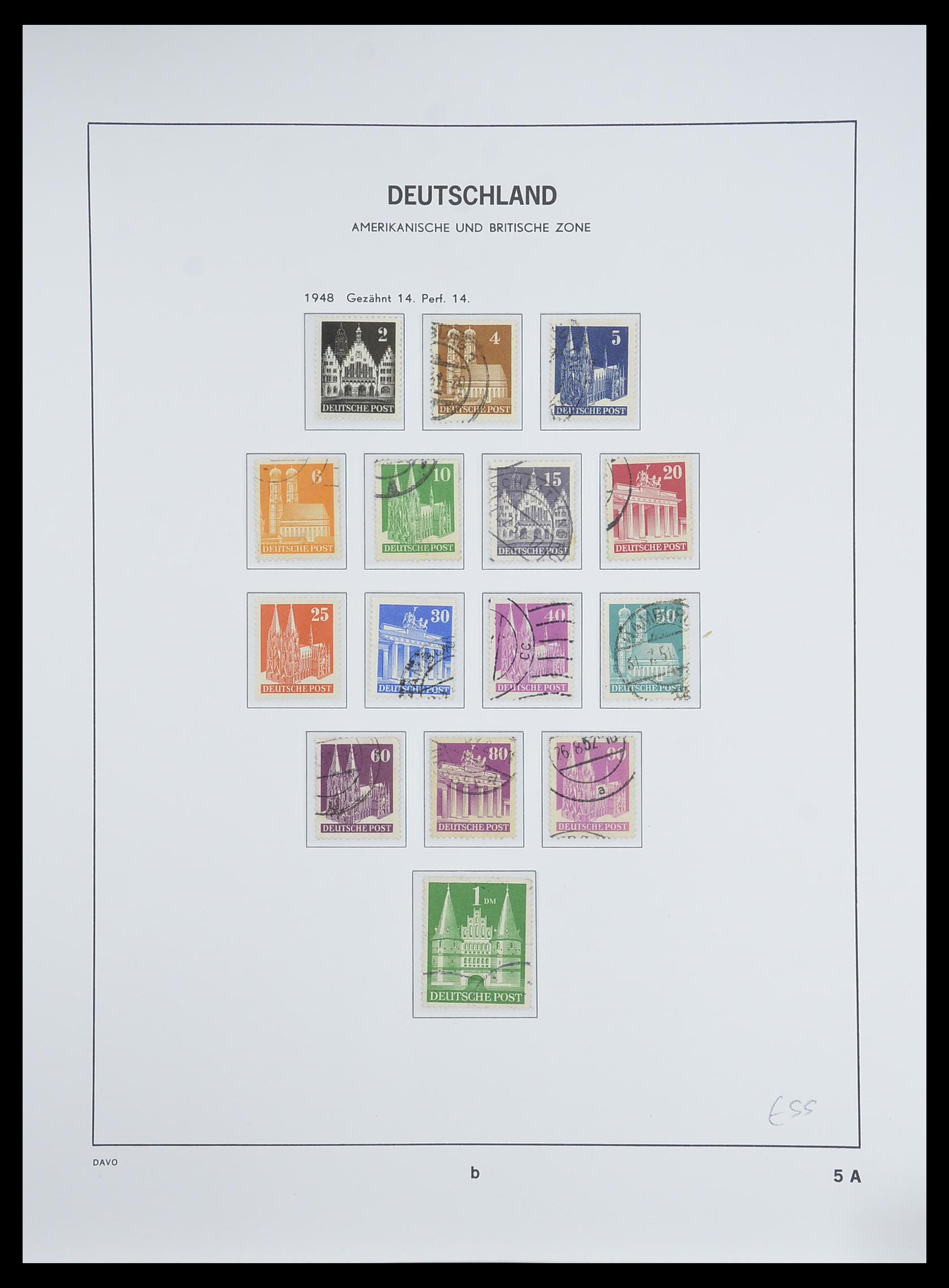 33754 014 - Postzegelverzameling 33754 Amerikaans-Britse Zone 1945-1948.