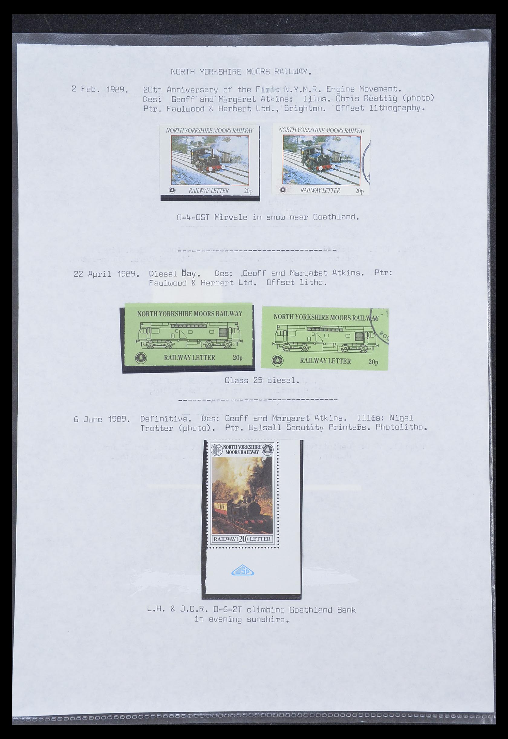 33755 0009 - Postzegelverzameling 33755 Motief treinen 1900-2010.