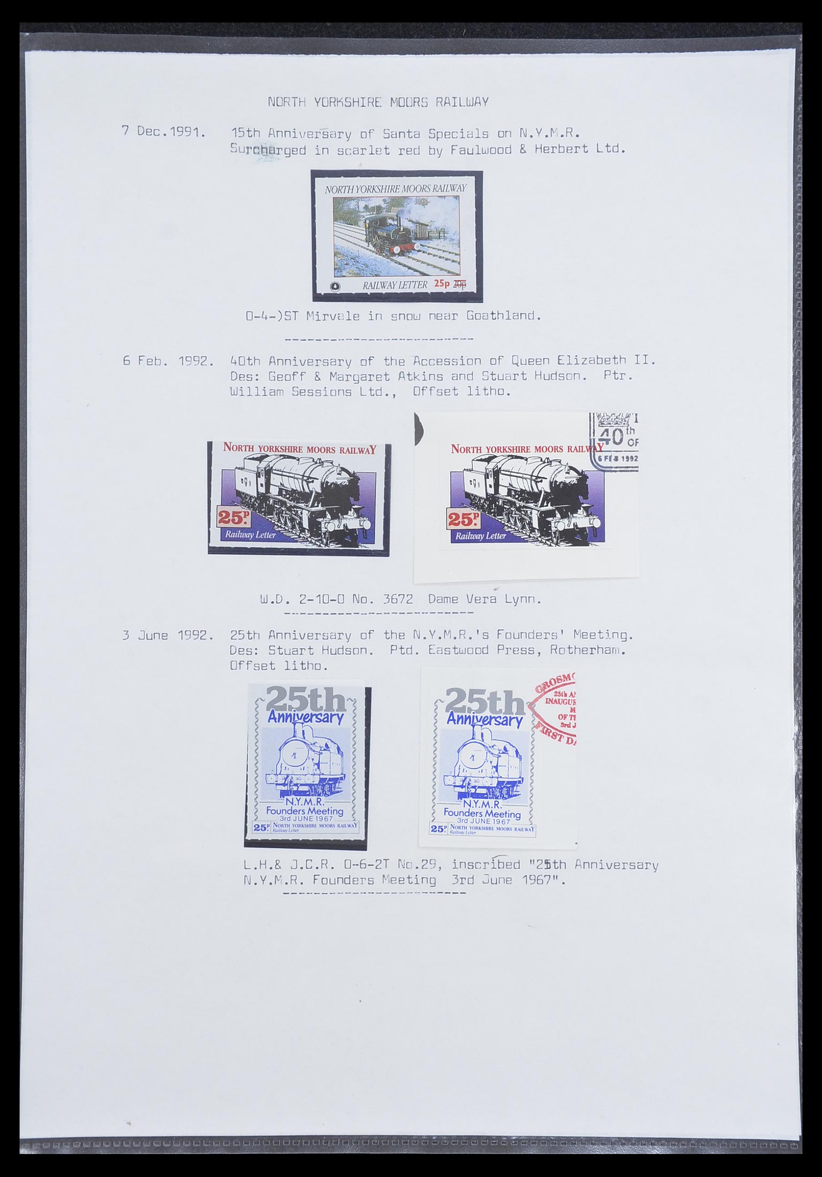 33755 0014 - Postzegelverzameling 33755 Motief treinen 1900-2010.