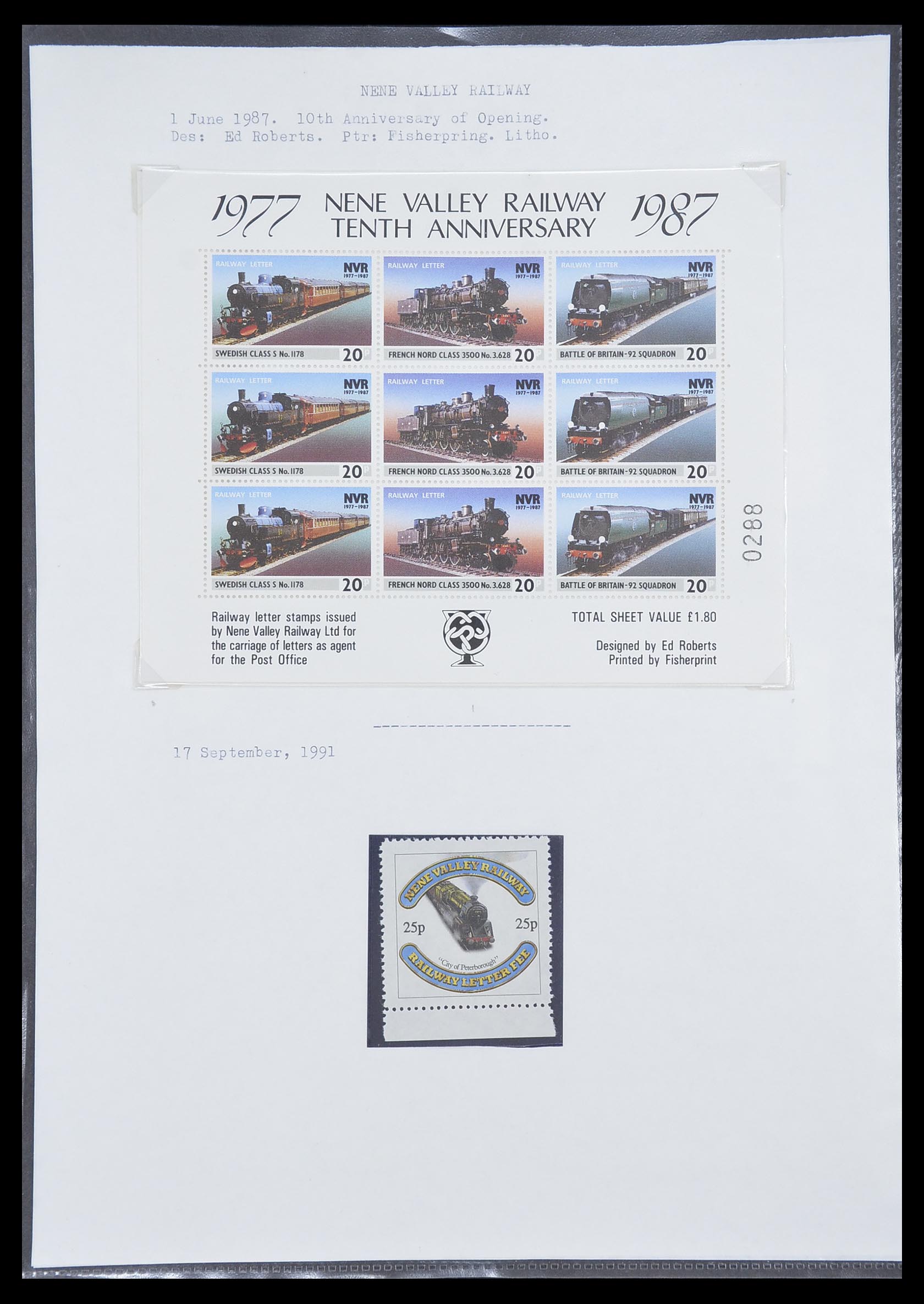 33755 0018 - Postzegelverzameling 33755 Motief treinen 1900-2010.