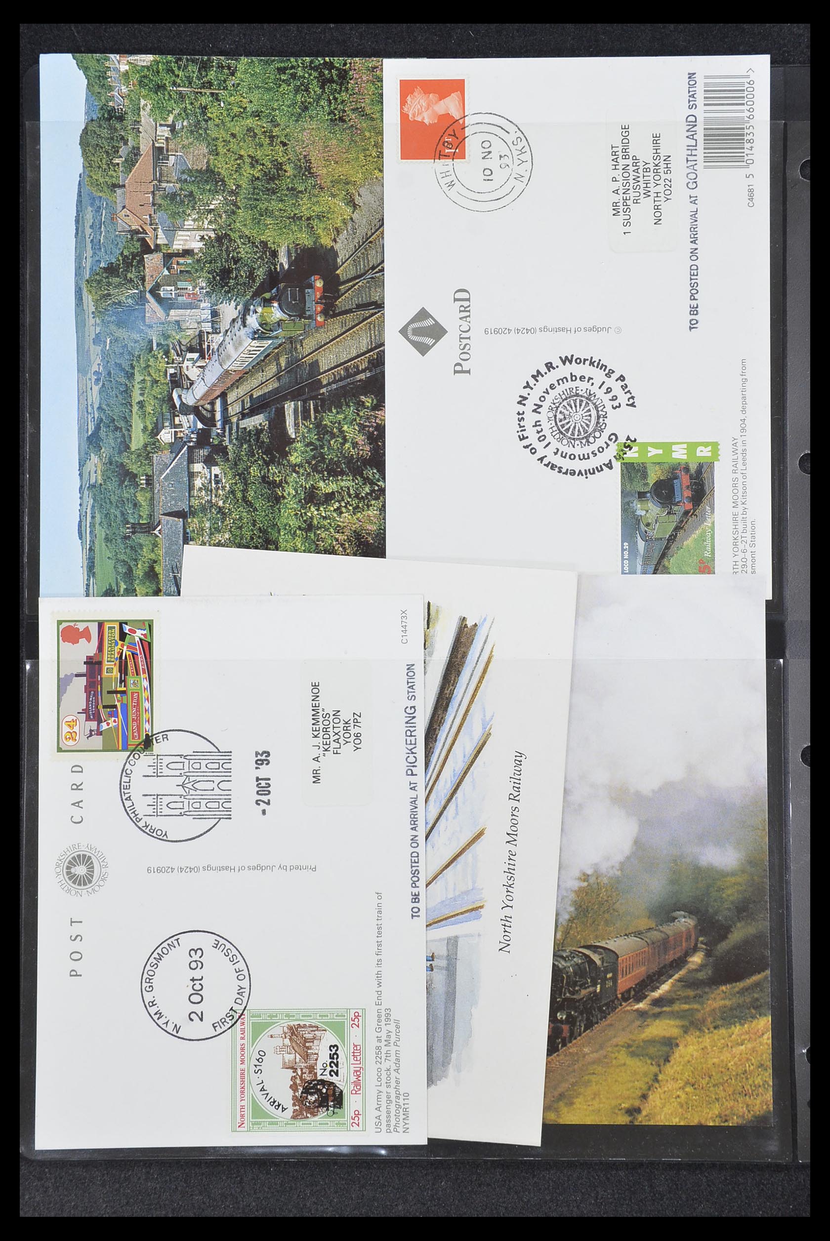 33755 0024 - Postzegelverzameling 33755 Motief treinen 1900-2010.