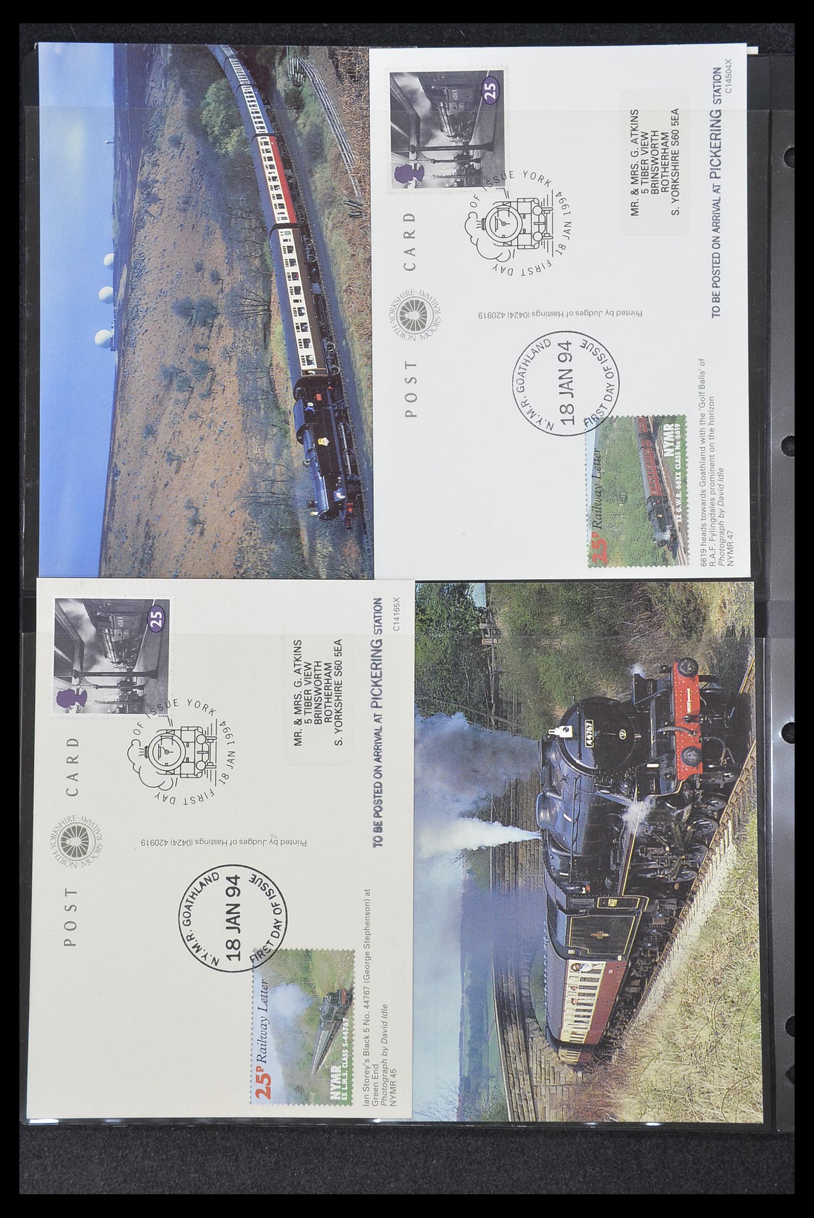 33755 0026 - Postzegelverzameling 33755 Motief treinen 1900-2010.