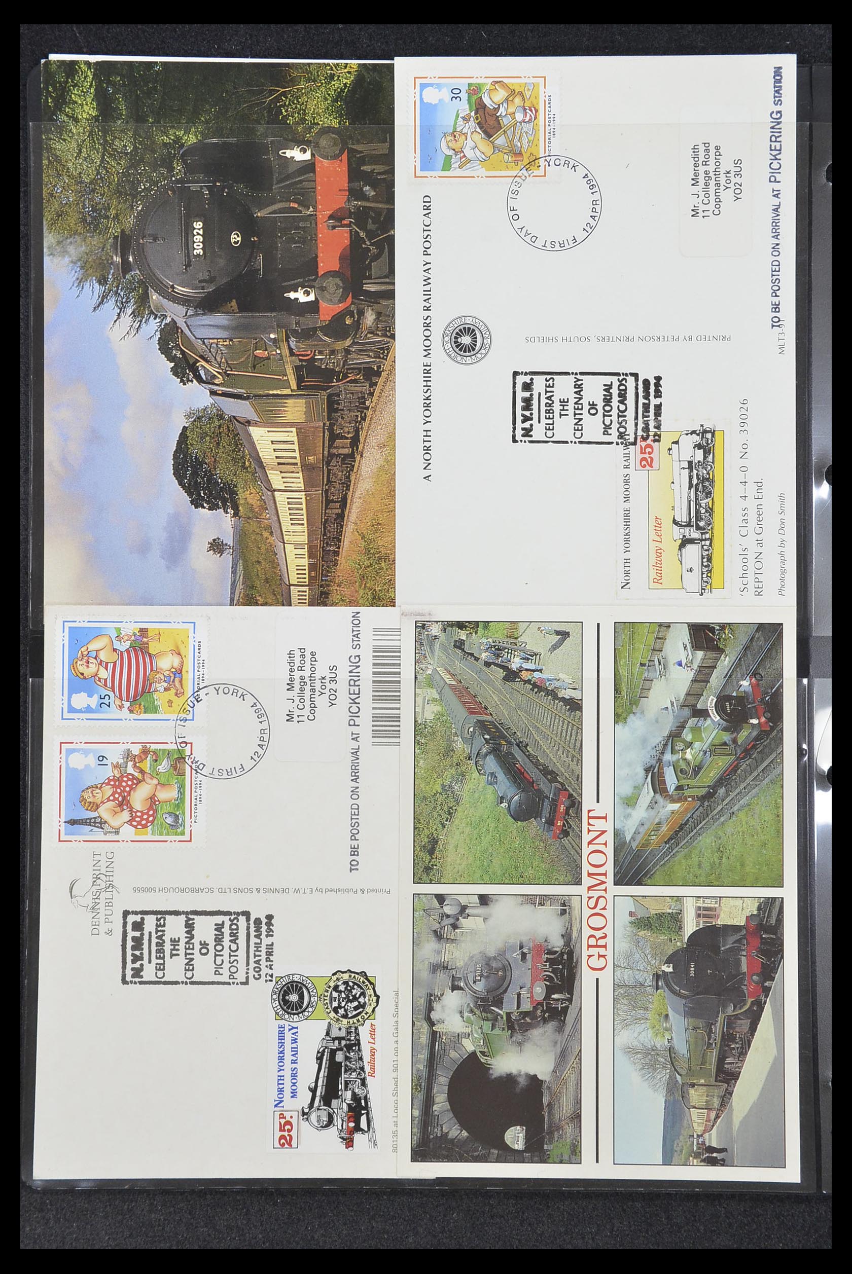 33755 0028 - Postzegelverzameling 33755 Motief treinen 1900-2010.