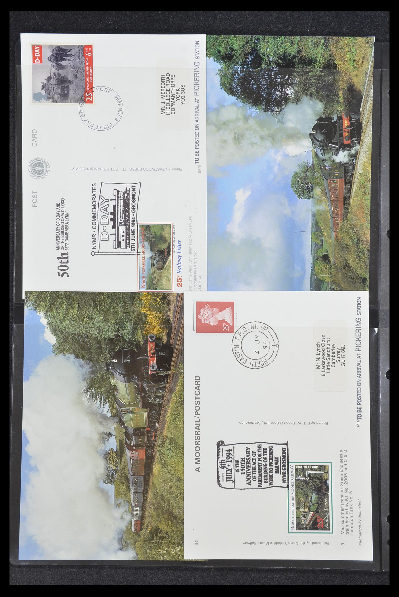 33755 0030 - Postzegelverzameling 33755 Motief treinen 1900-2010.