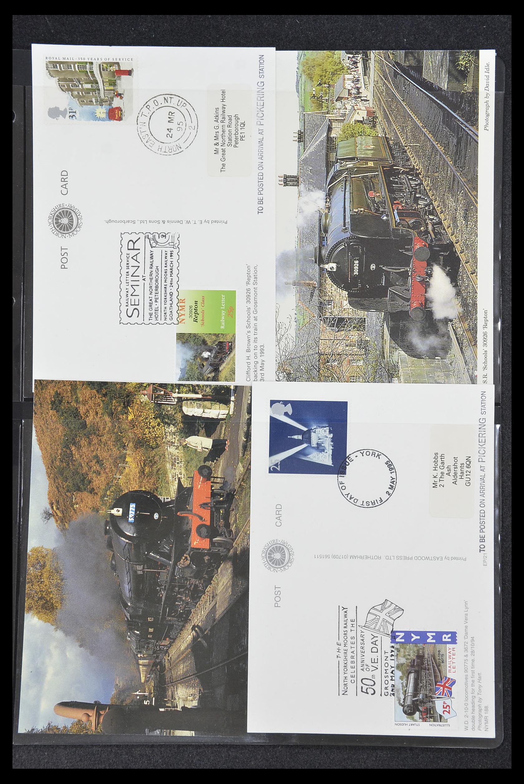 33755 0031 - Postzegelverzameling 33755 Motief treinen 1900-2010.