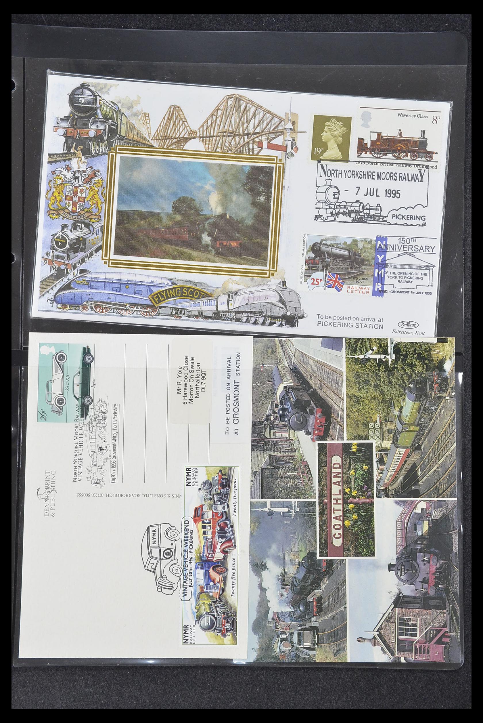 33755 0035 - Postzegelverzameling 33755 Motief treinen 1900-2010.