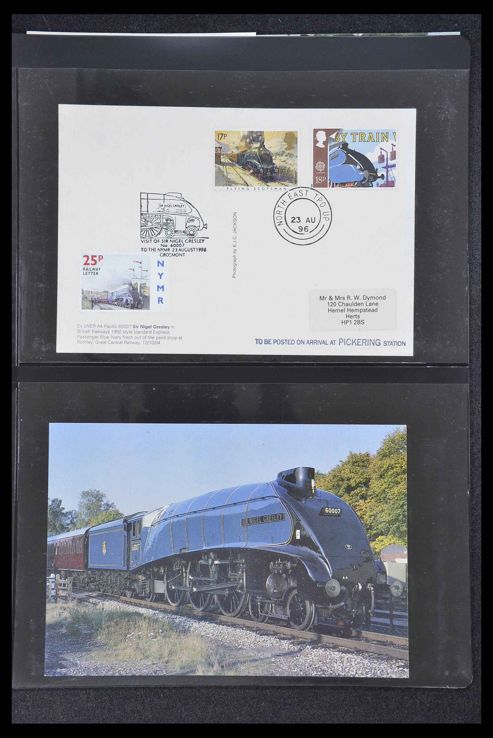 33755 0037 - Postzegelverzameling 33755 Motief treinen 1900-2010.