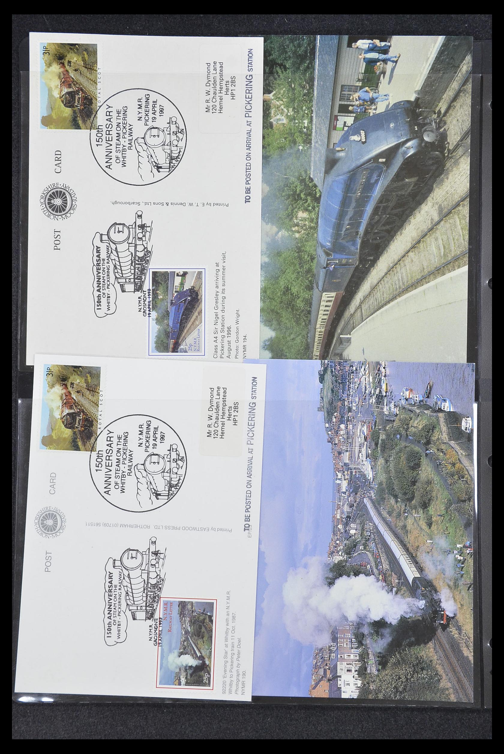 33755 0038 - Postzegelverzameling 33755 Motief treinen 1900-2010.