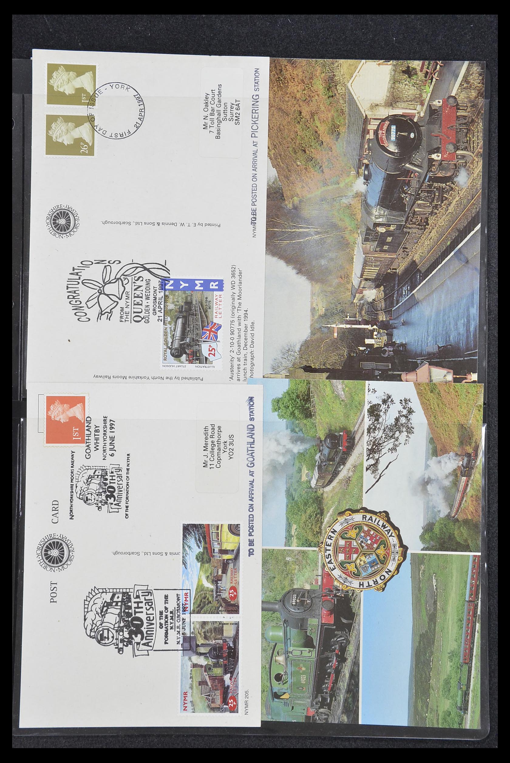 33755 0039 - Postzegelverzameling 33755 Motief treinen 1900-2010.
