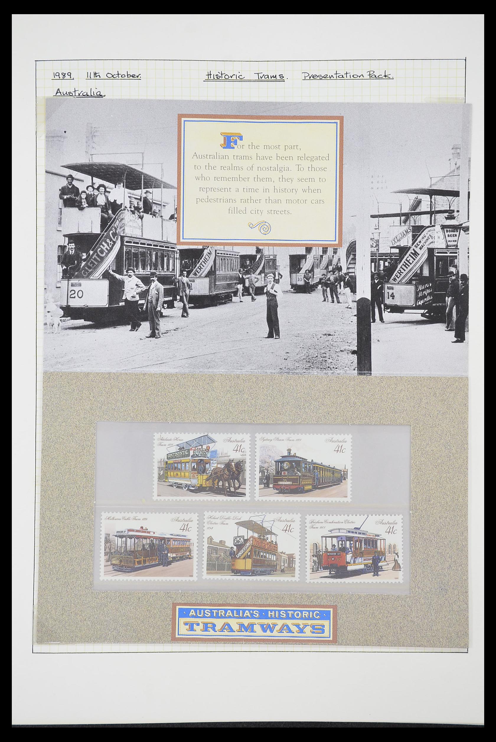 33755 0048 - Postzegelverzameling 33755 Motief treinen 1900-2010.