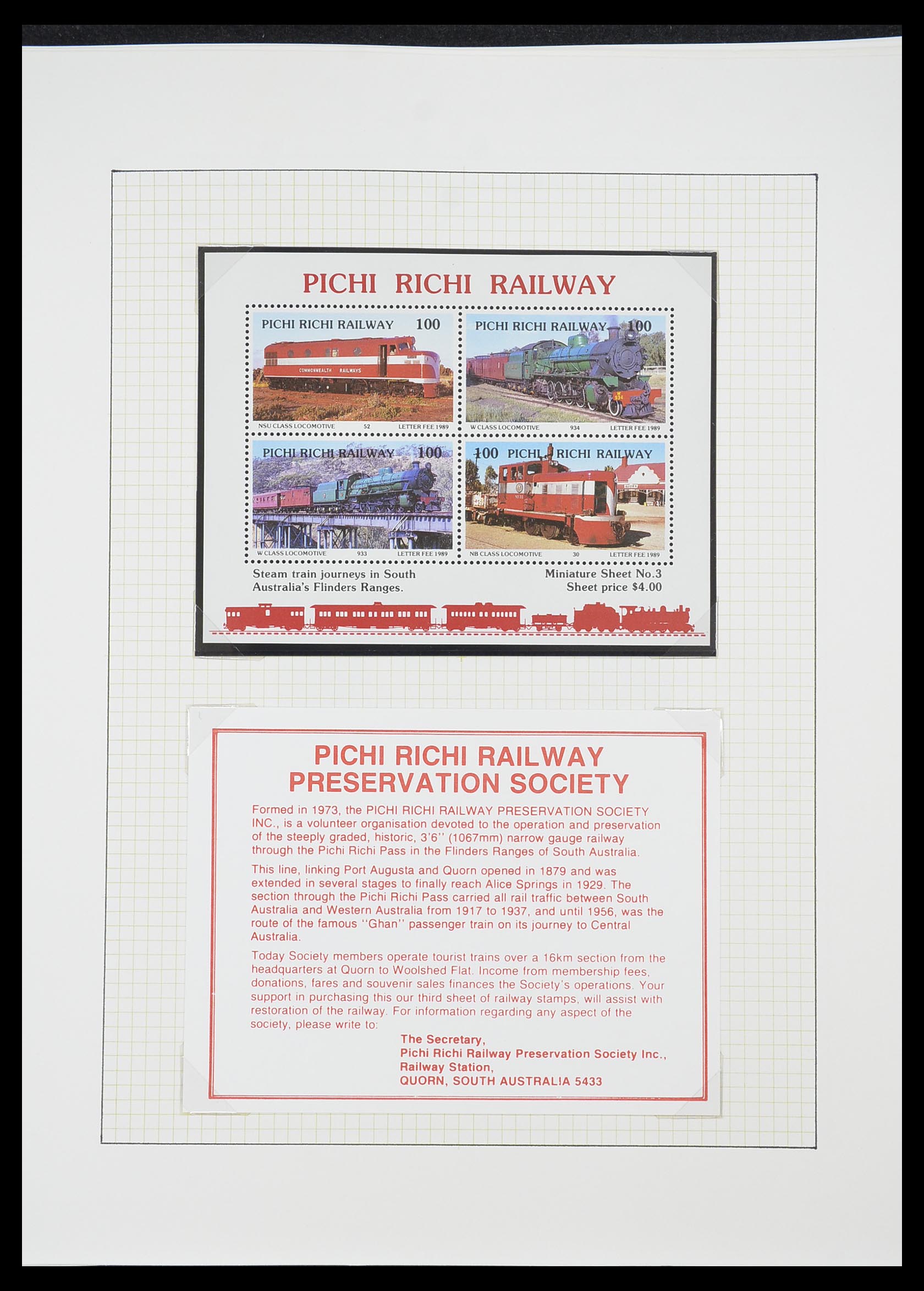 33755 0055 - Postzegelverzameling 33755 Motief treinen 1900-2010.
