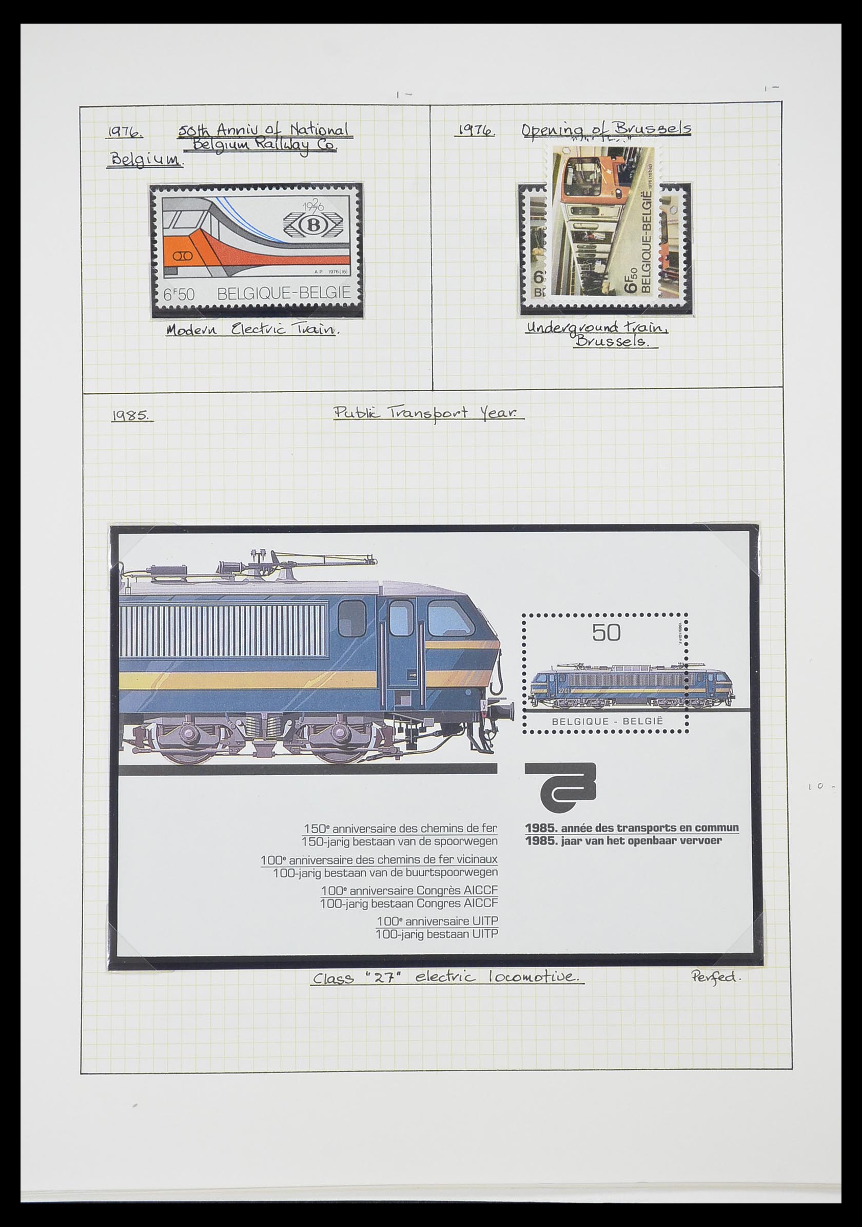 33755 0059 - Postzegelverzameling 33755 Motief treinen 1900-2010.
