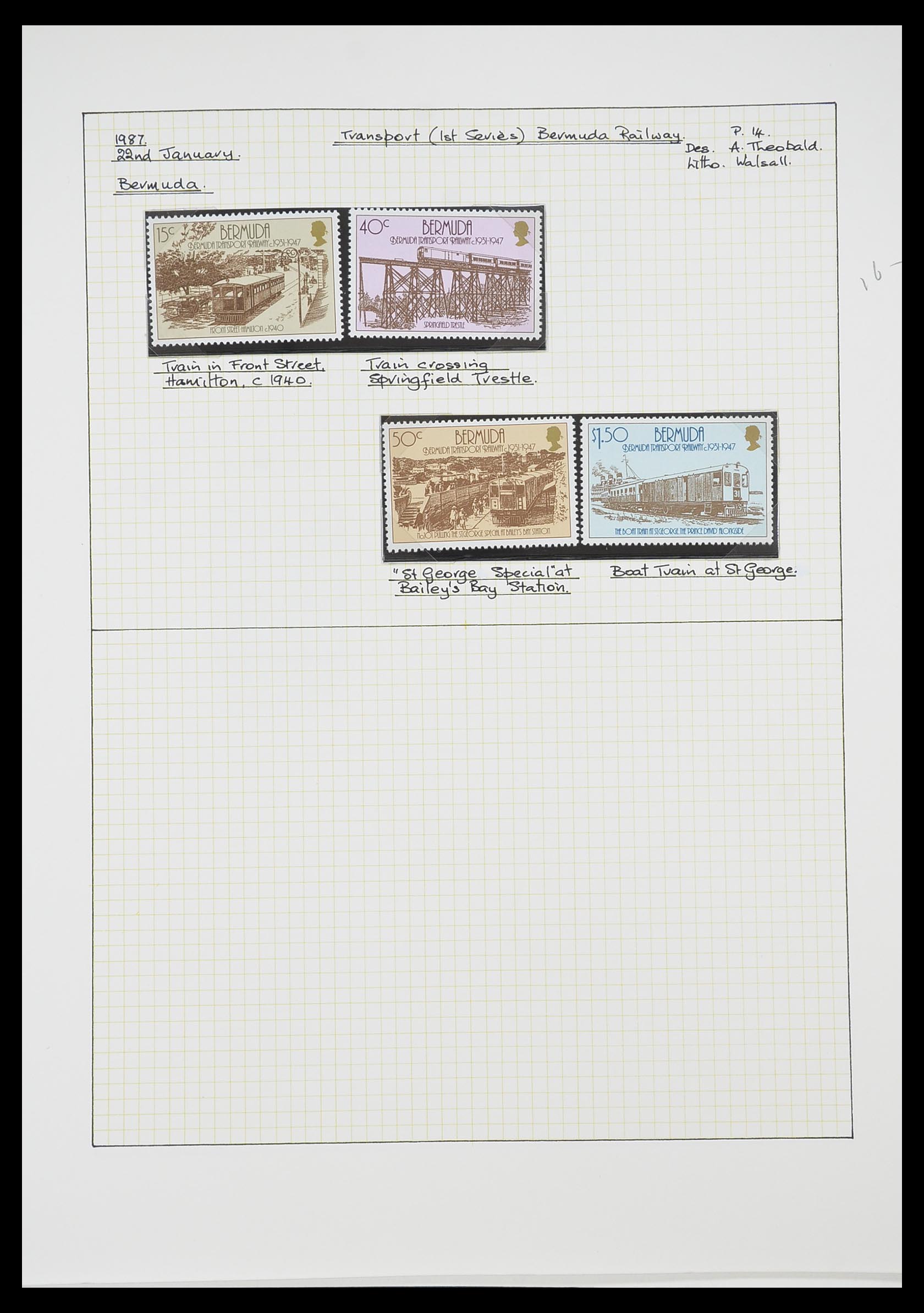 33755 0062 - Postzegelverzameling 33755 Motief treinen 1900-2010.