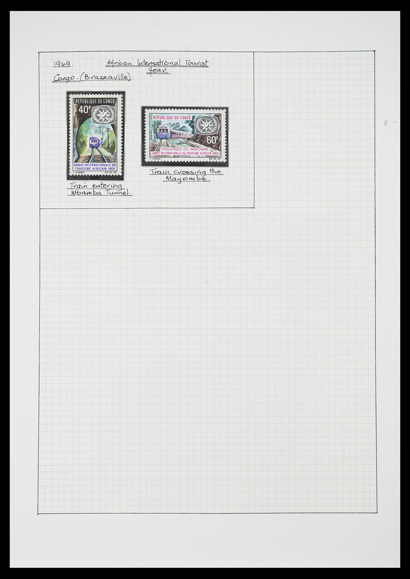 33755 0085 - Postzegelverzameling 33755 Motief treinen 1900-2010.
